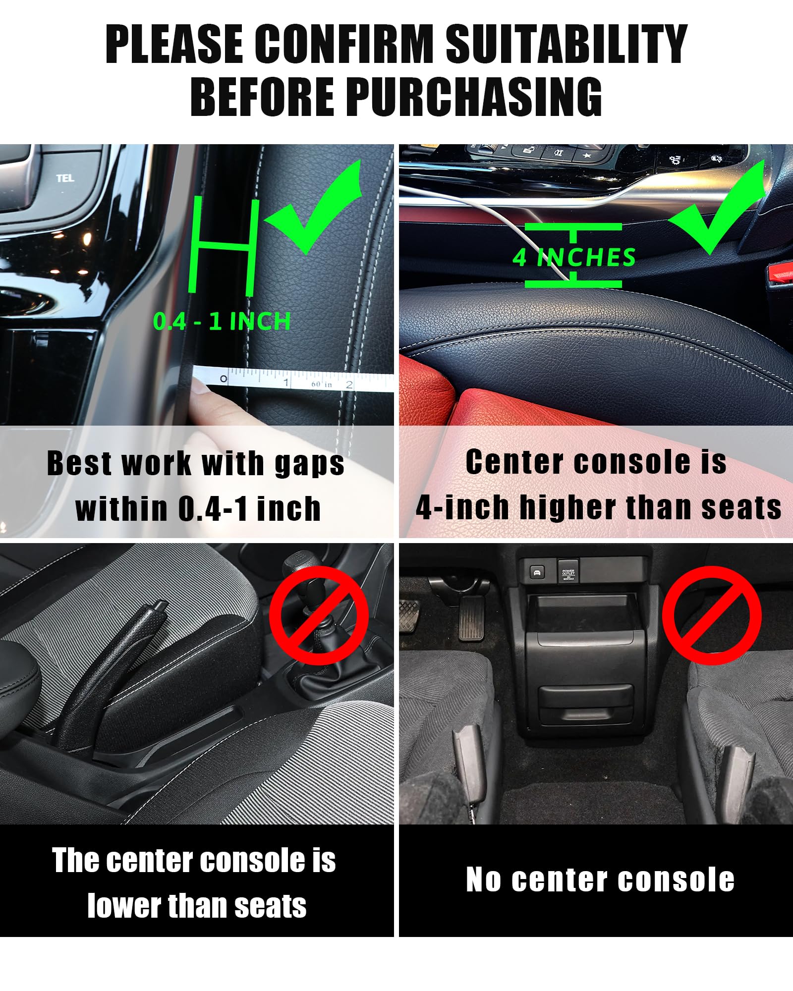 Premium 2-Pack Leather Car Seat Gap Filler Organizer - Universal Front Seat Storage for Phones, Keys, Cards & Glasses | Interior Car Accessories for Sedans, SUVs & Trucks (Beige) - Perfect for Road Trips, Commuting & Daily Driving