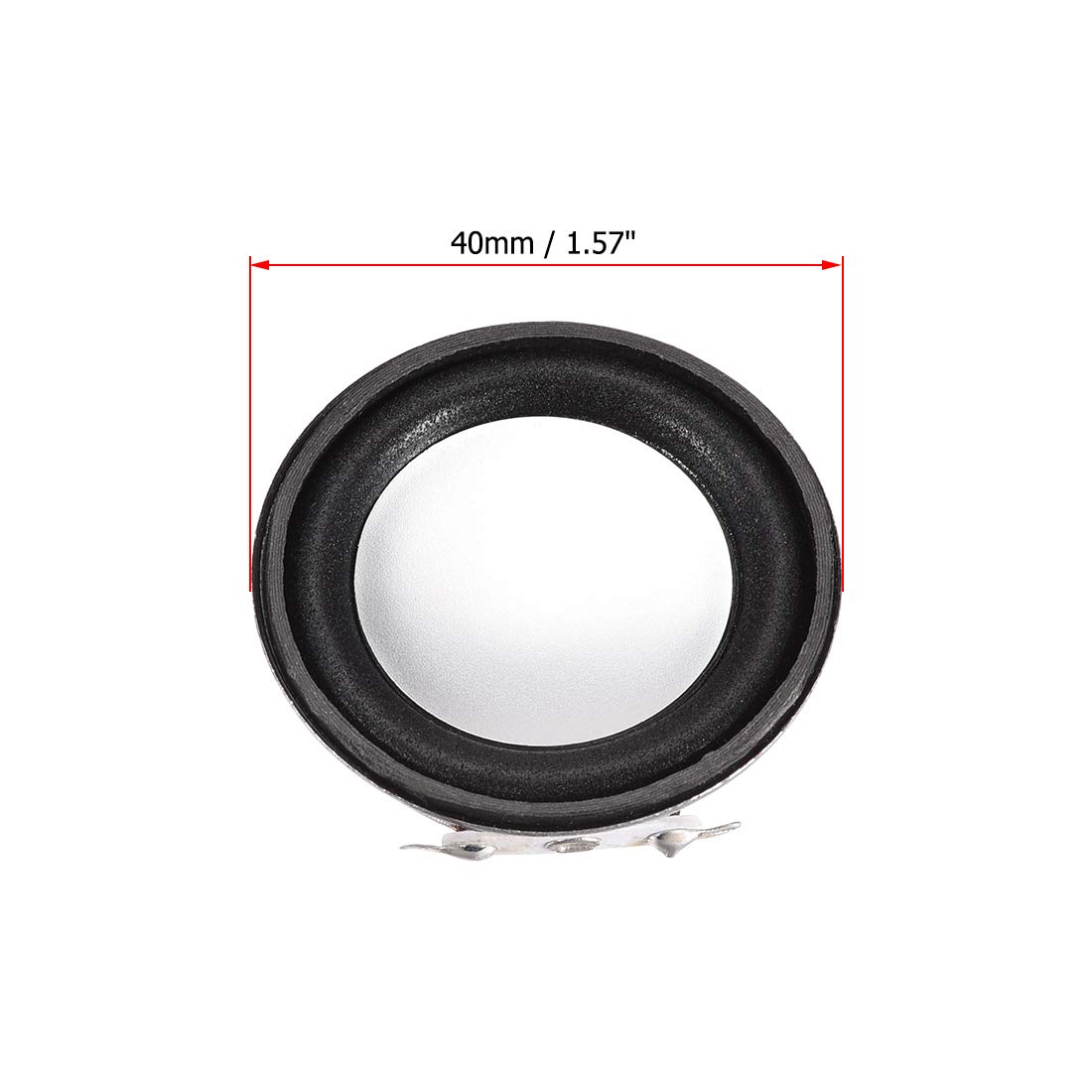 uxcell 3W 4 Ohm Micro Internal Speaker - 40mm Dia Magnet Loudspeaker (2pcs) for DIY Electronics, Laptop Repair & Audio Projects