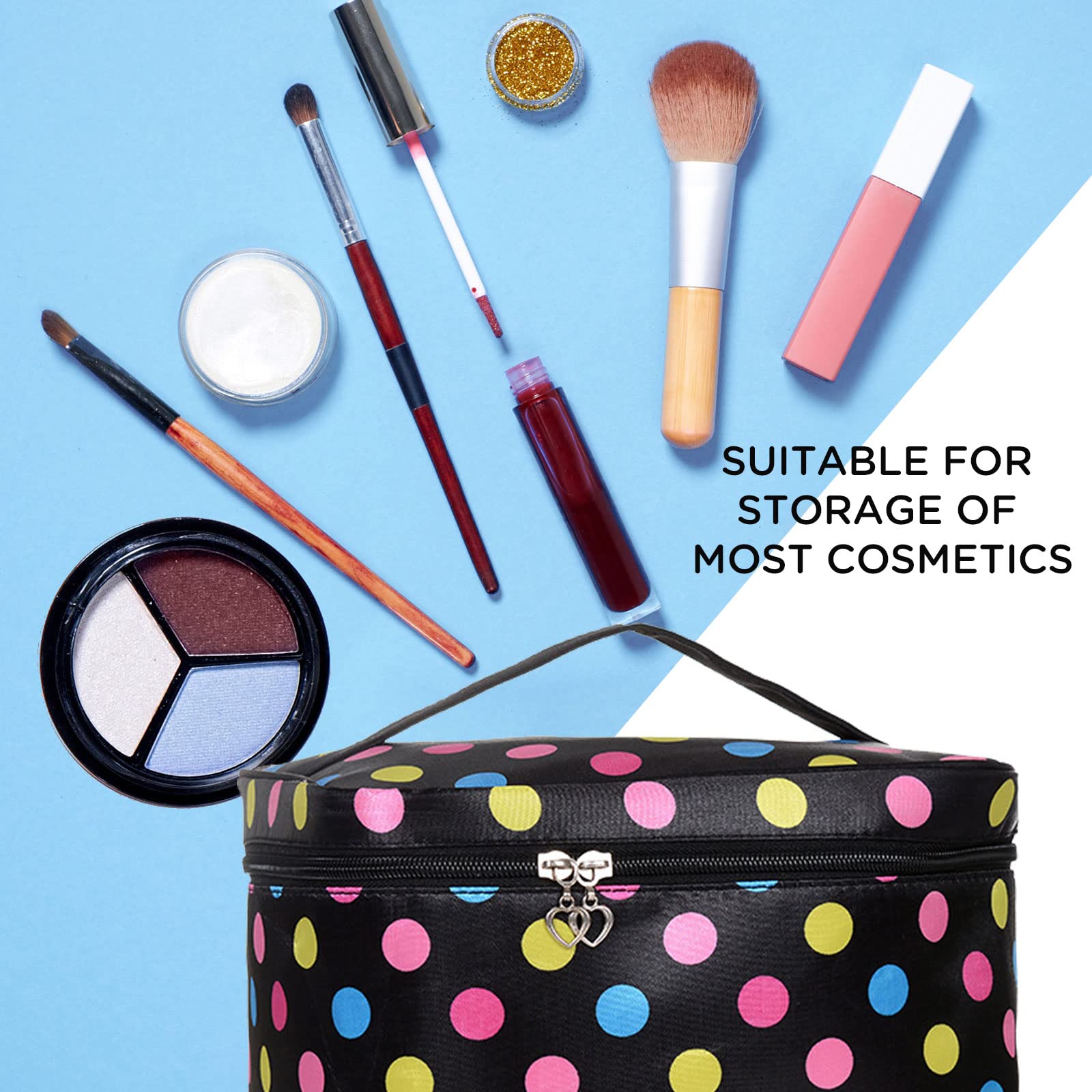 Large Travel Toiletry Bag for Women - Portable Cosmetic Organizer with Handle, Soft Makeup Case for Beauty Essentials | Perfect for Vacations, Gym & Daily Use