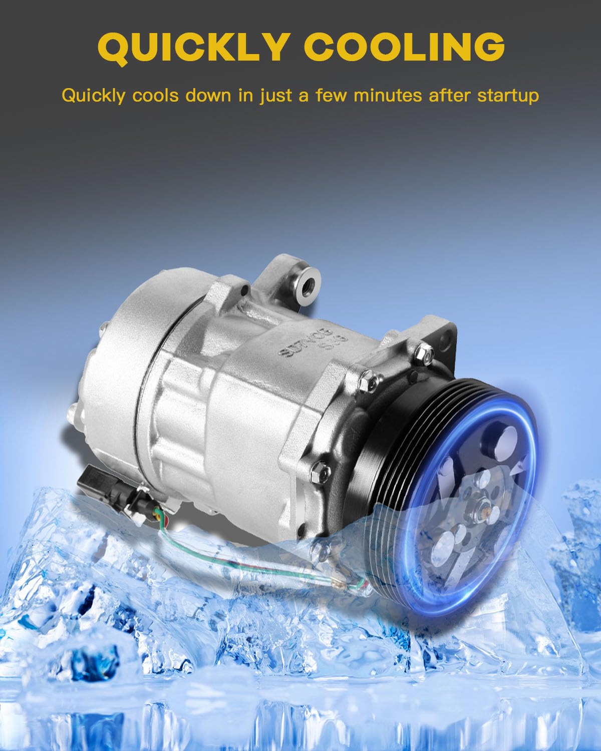 INEEDUP AC Compressor & A/C Clutch Compatible with 1999-2001 VW Golf Jetta 1.8L 1.9L 2.0L - Replacement for Broken Car Air Conditioning Parts - Perfect for Summer Cooling & Auto Repair