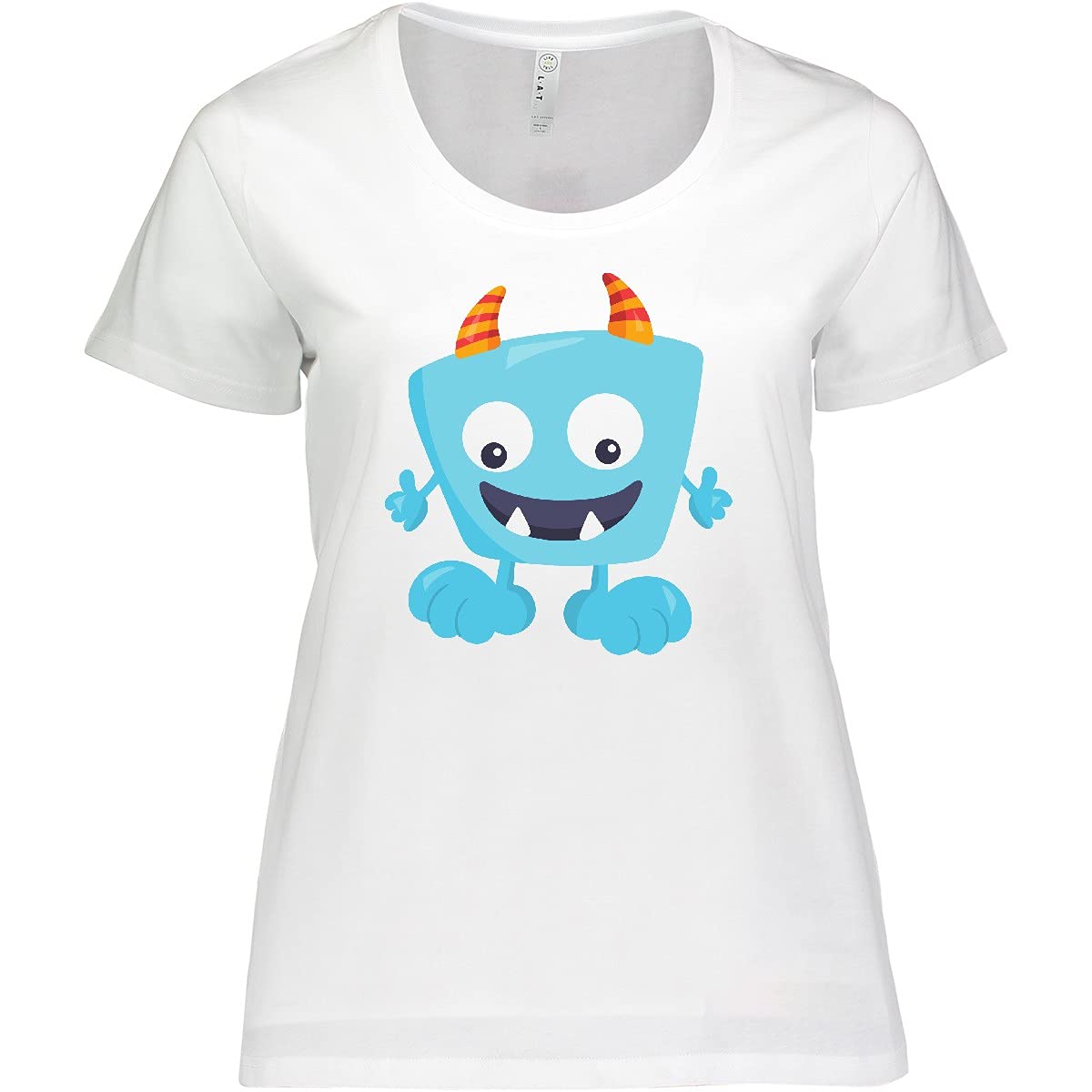 Inktastic Cute Monster Graphic Tee - Blue Monster Funny T-Shirt for Women's Plus Size - Casual Wear, Gifts & Everyday Outfits