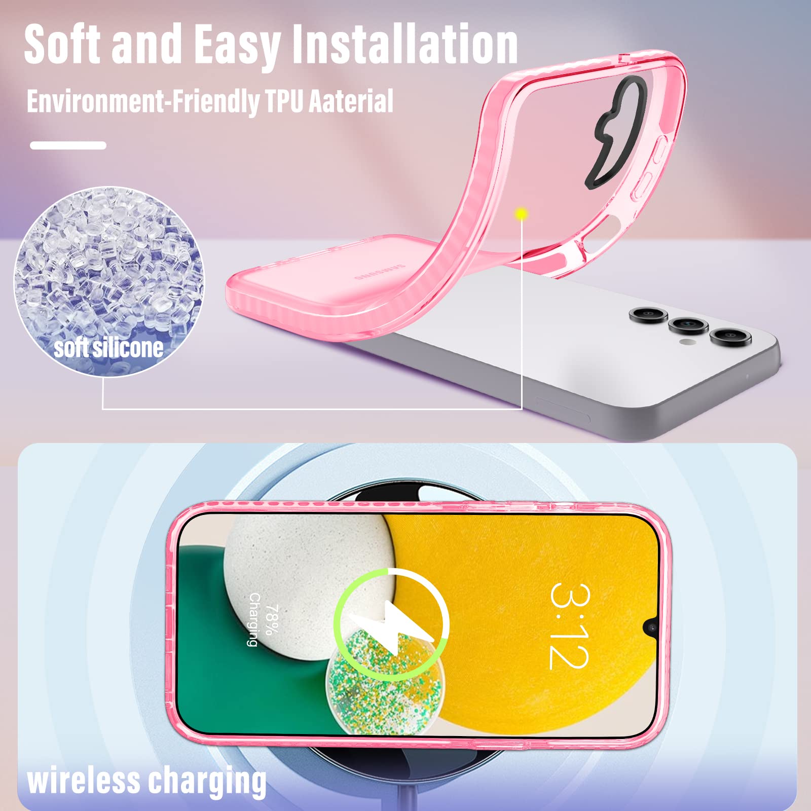 Cute Cartoon Character Samsung Galaxy A14 5G Case - 6.6 Inch Soft Protective Phone Cover with Fashion Designer Pattern for Girls, Boys & Kids | Perfect for School, Work & Daily Use