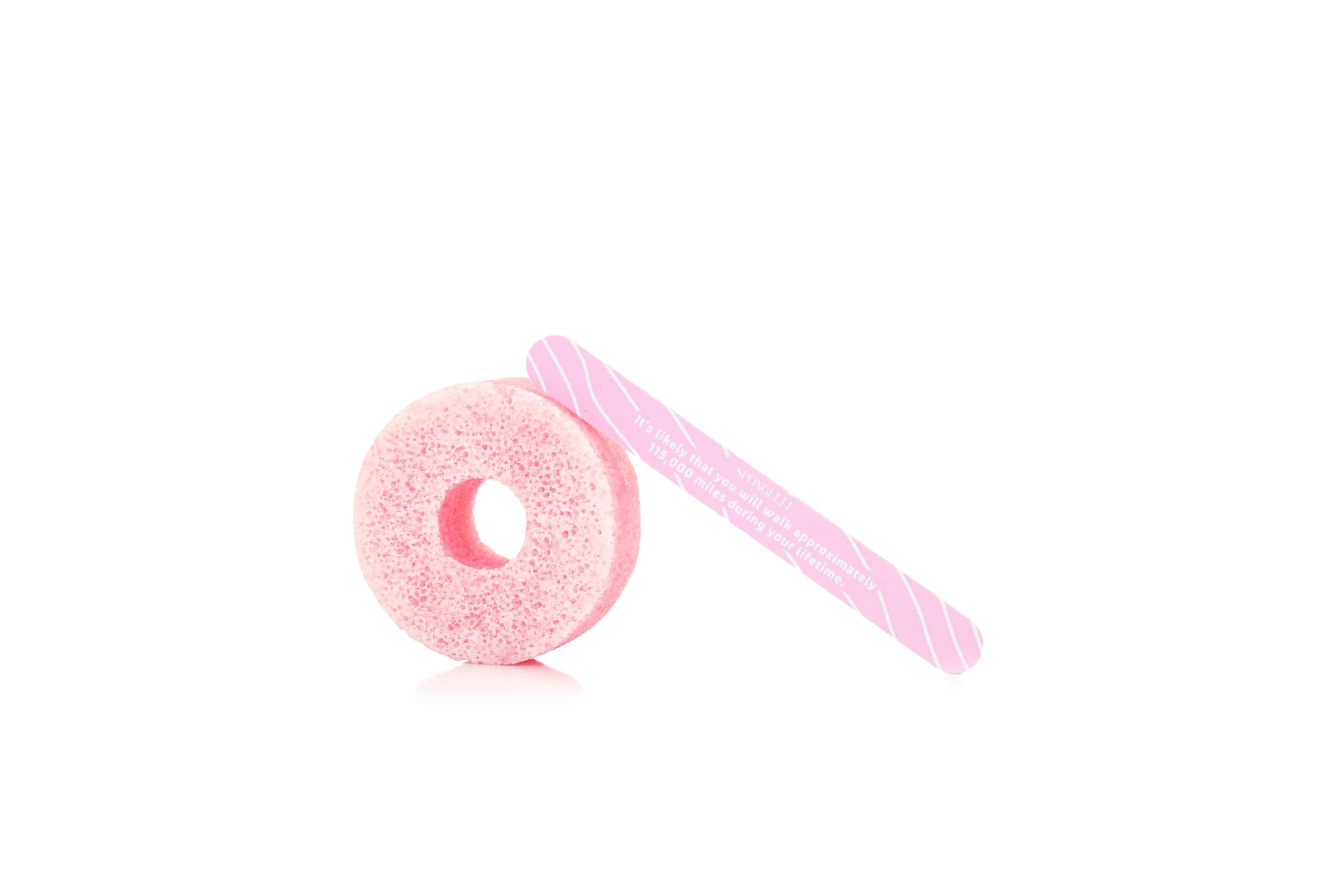 Spongellé Bubblegum PediPOP! All-in-One Pedicure Buffer & Nail File - Exfoliating, Softening & Cleansing Foot Care Treatment | 30+ Uses | Vegan, Cruelty-Free | Perfect for Home Spa, Travel & Gift Giving