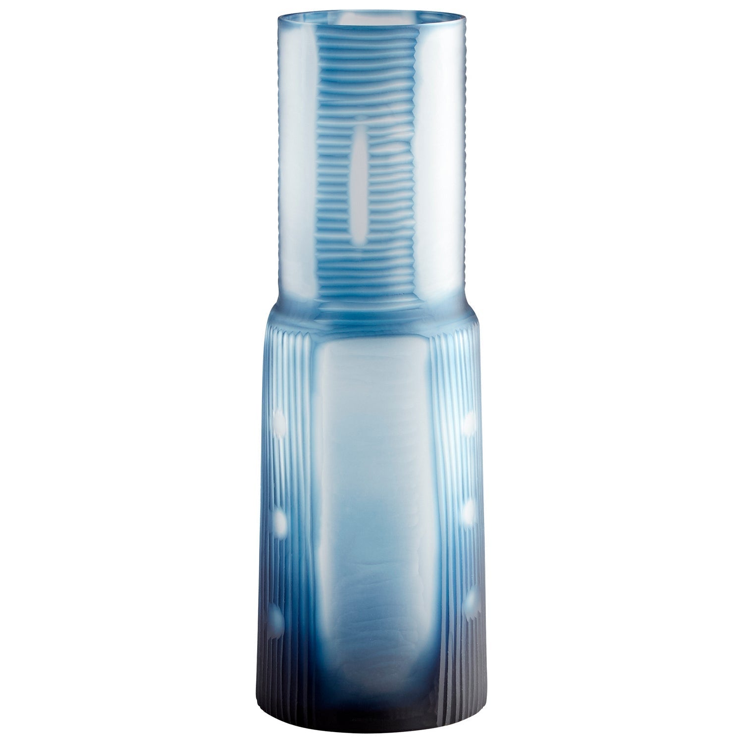 Cyan Design 11101 Olmsted Vase - Large Blue Ceramic Vase for Home Decor, Centerpiece, Living Room, Dining Table | Elegant Flower Vase for Wedding, Party, Office