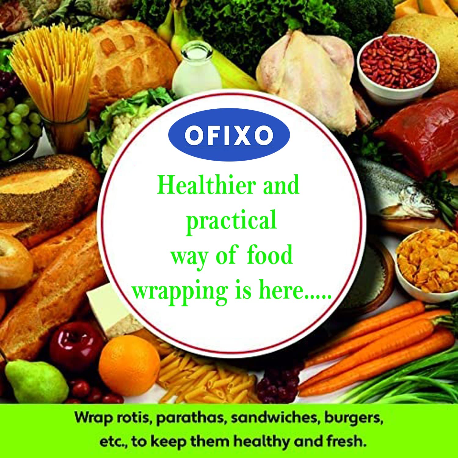 OFIXO Non-Stick Parchment Paper Roll - 75 Meter Reheatable Baking Paper for Cooking, Grilling & Food Storage | Premium Butter Wrapping Paper for Oven, Microwave & Freezer Safe