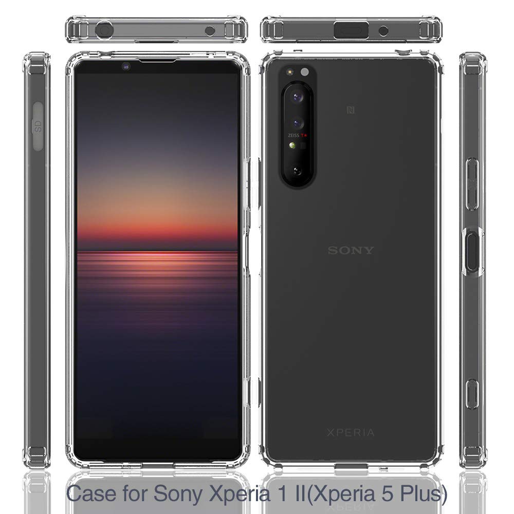 **Mikikit Clear Transparent Protective Phone Case for Xperia 1 II (5 Plus) - Durable Shockproof Cover for Everyday Use, Travel & Outdoor Activities**