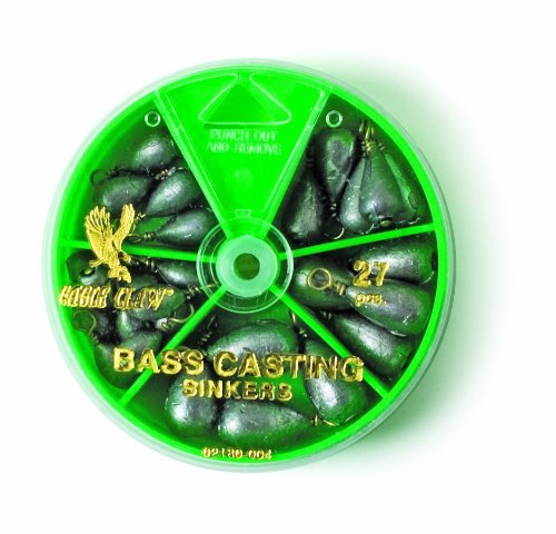 Premium Eagle Claw Bass Casting Sinkers - Assorted Weights for Freshwater & Saltwater Fishing | Ideal for Bass, Walleye & Catfish Angling