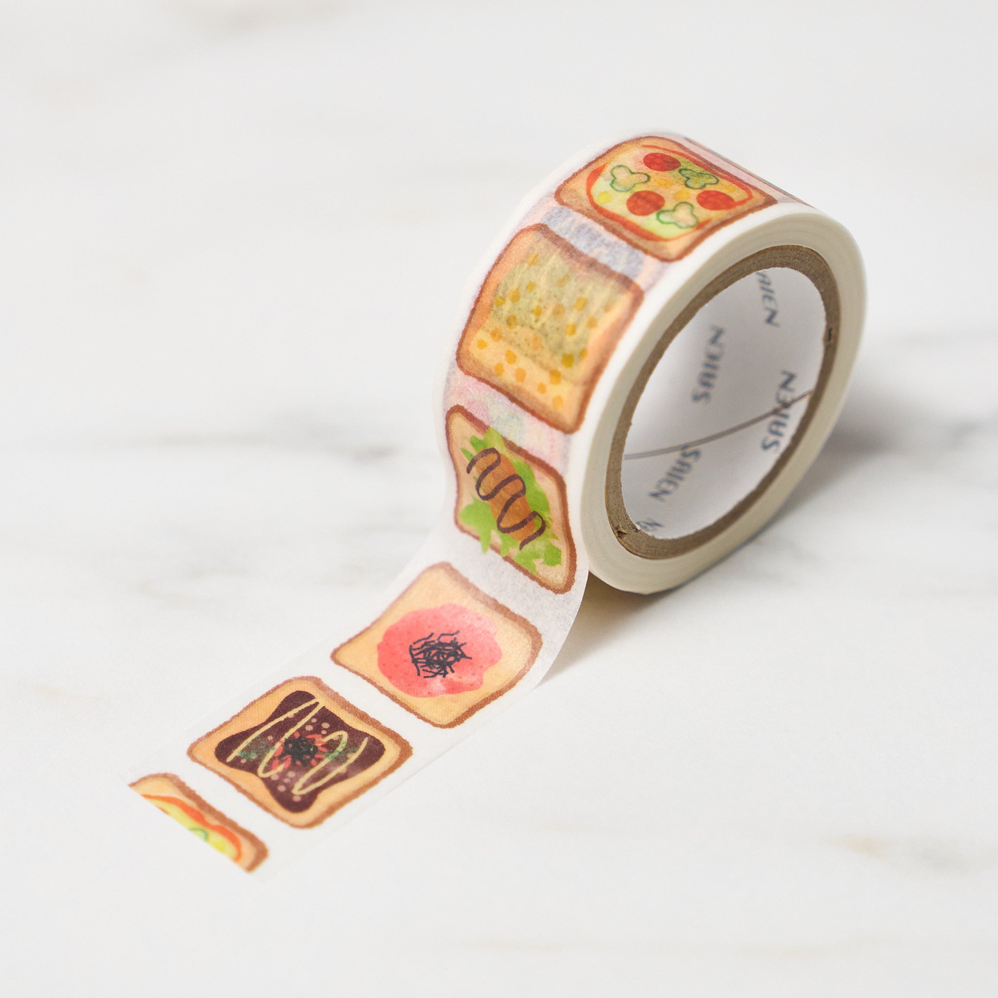 SAIEN Love Toast Series Masking Tape - Decorative Washi Tape for Scrapbooking, Journaling, DIY Crafts & Gift Wrapping