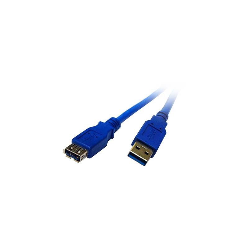 Dynamix USB 3.0 A to A Extension Cable 16.4ft (5M) High Speed Data Sync & Charging Cord for PC, Laptop, Printer, Hard Drive - Blue