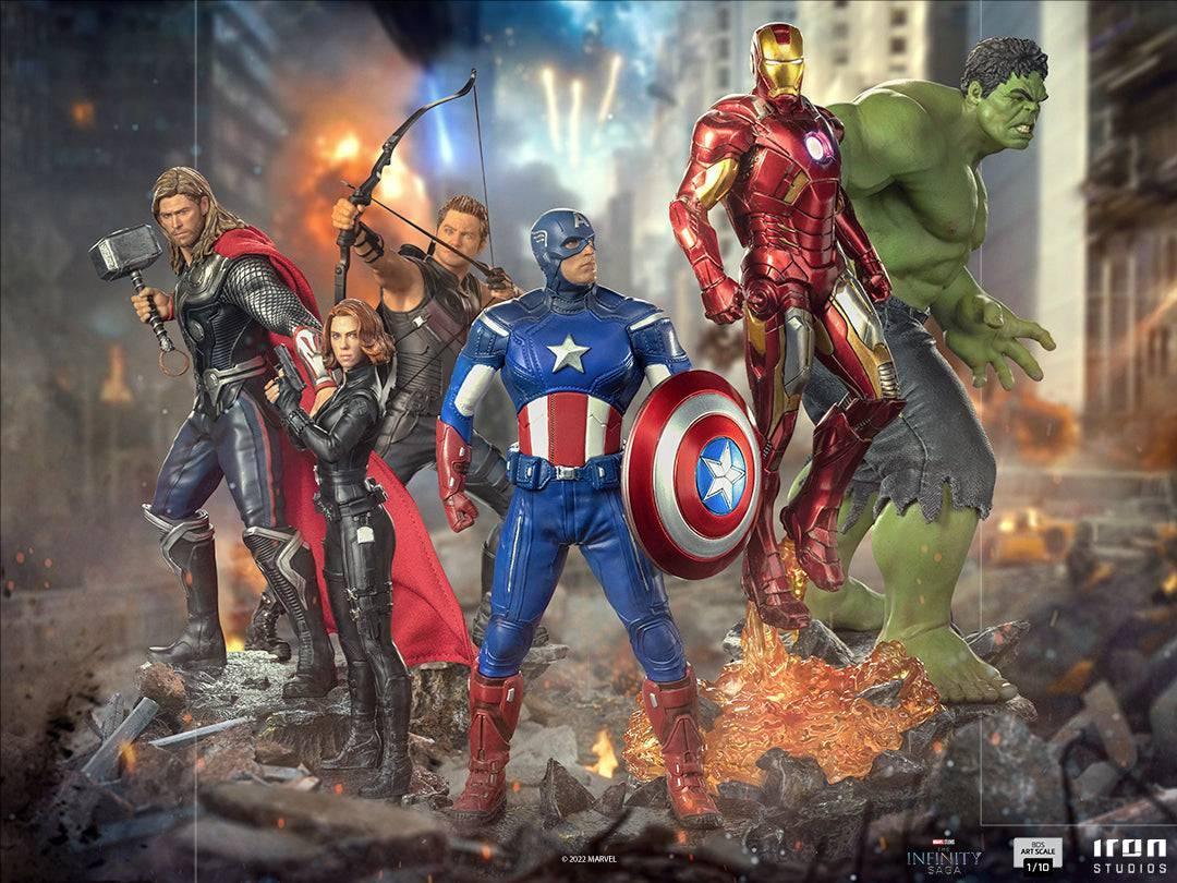 Iron Studios The Infinity Saga: Battle of NY Iron Man BDS Art Scale Statue 1/10 - Marvel Avengers Collectible Figure for Display & Home Decor