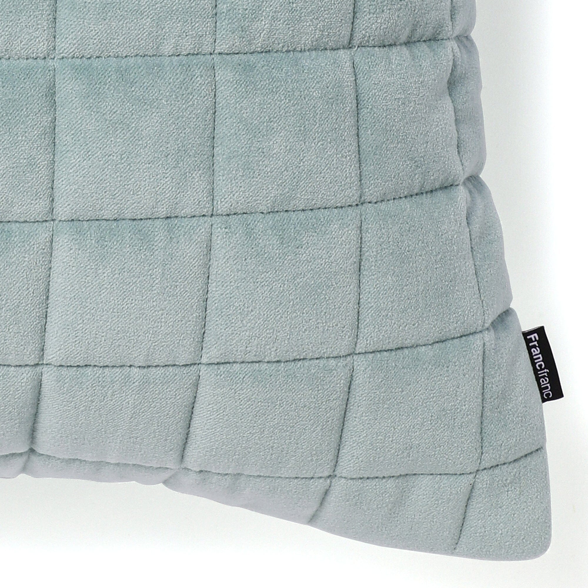 Blue Check Quilt Cushion Cover 45x45cm - Soft Cotton Decorative Pillow Case for Sofa, Bed, Living Room & Home Decor