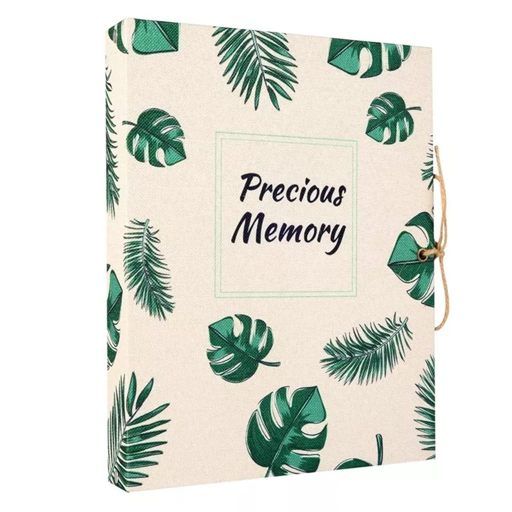 MGWYE Green Linen Scrapbook Album - 19x27cm Black Pages Refillable Memory Book for Travel Journal, DIY Wedding Guest Book & Birthday Scrapbooking - Perfect for Photo Preservation, Event Keepsakes and Creative Projects