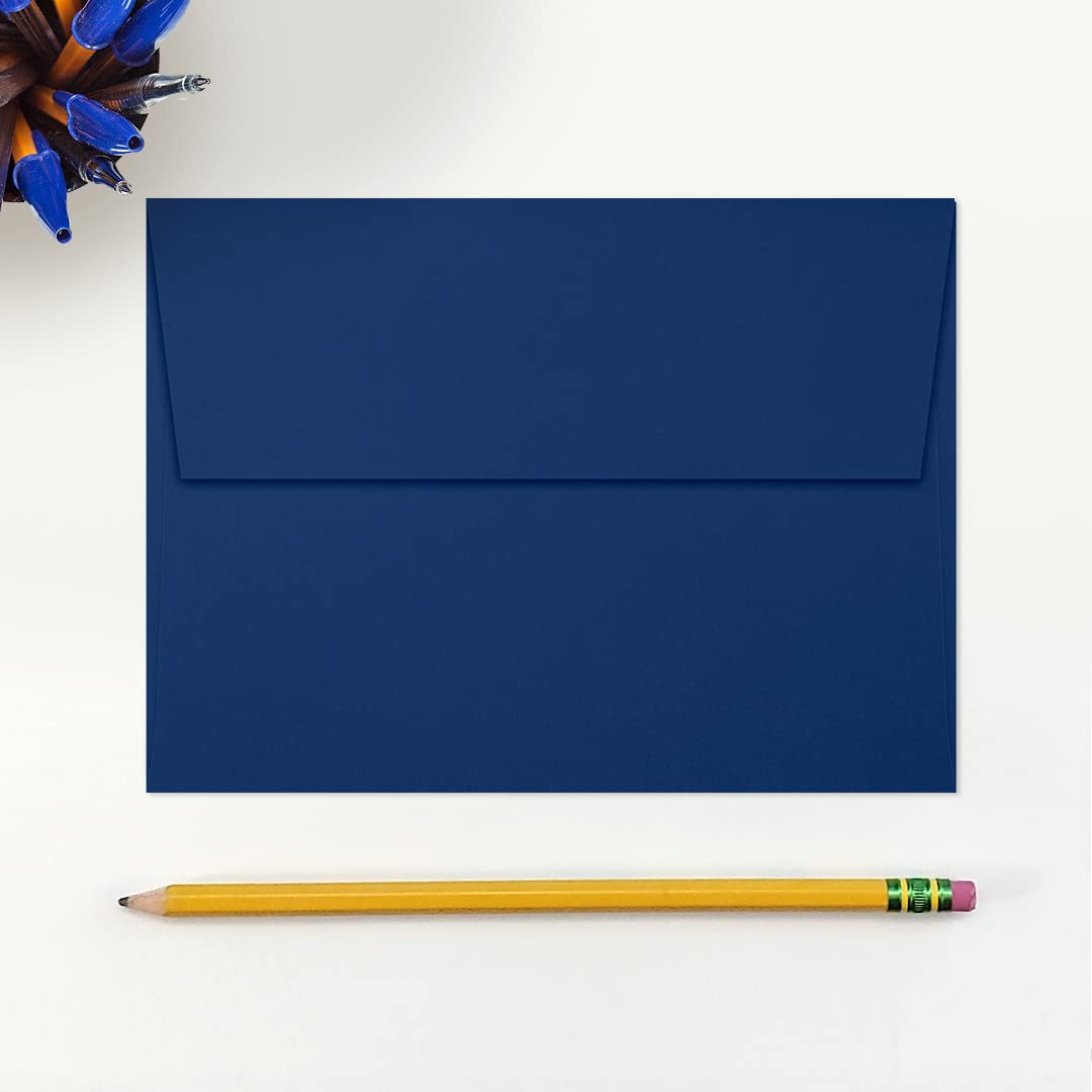 Premium LUXPAPER A7 Printable Invitation Envelopes (1000 Pack) - 80 lb. Navy Blue, 5.25