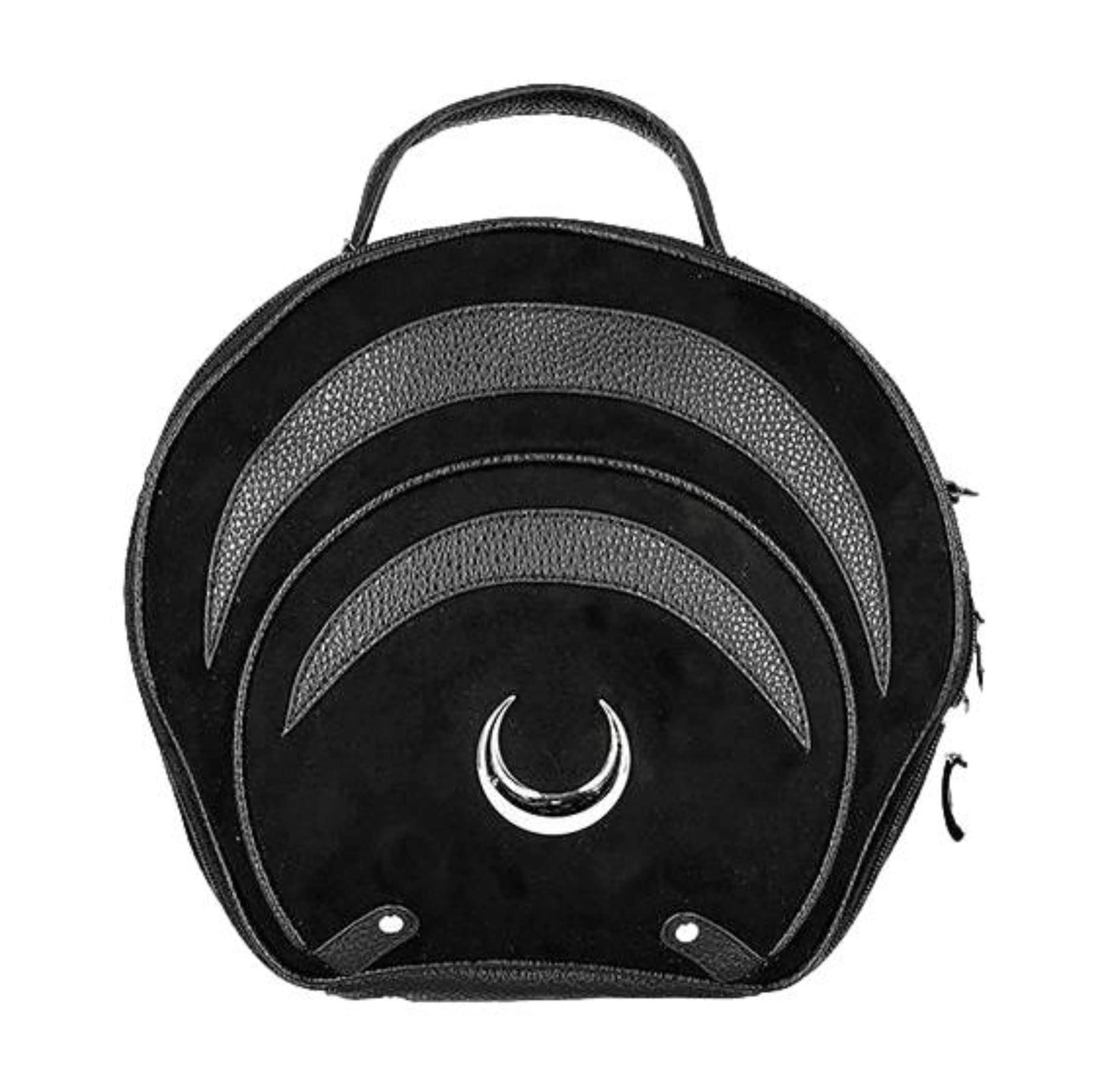 Gothic Punk Moon Crescent Handbag - Celestial Occult Purse for Women | Perfect for Gothic Fashion, Punk Outfits, and Night Out Accessories