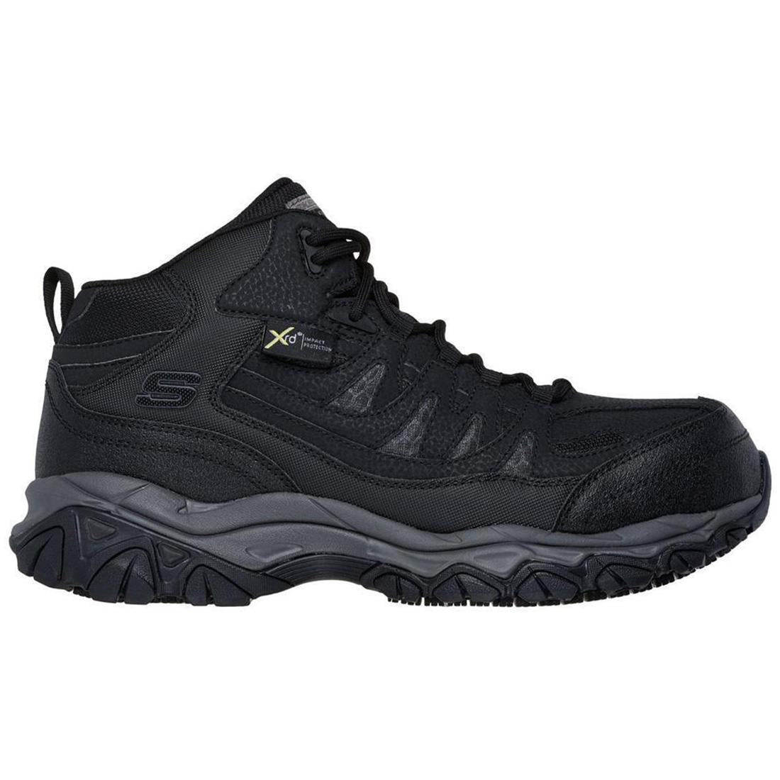 Holdredge Thorem Carbon Toe Work Boots for Men - Black Safety Shoes for Construction & Industrial Work - OSHA Compliant Steel Toe Boots for Heavy Duty Jobs