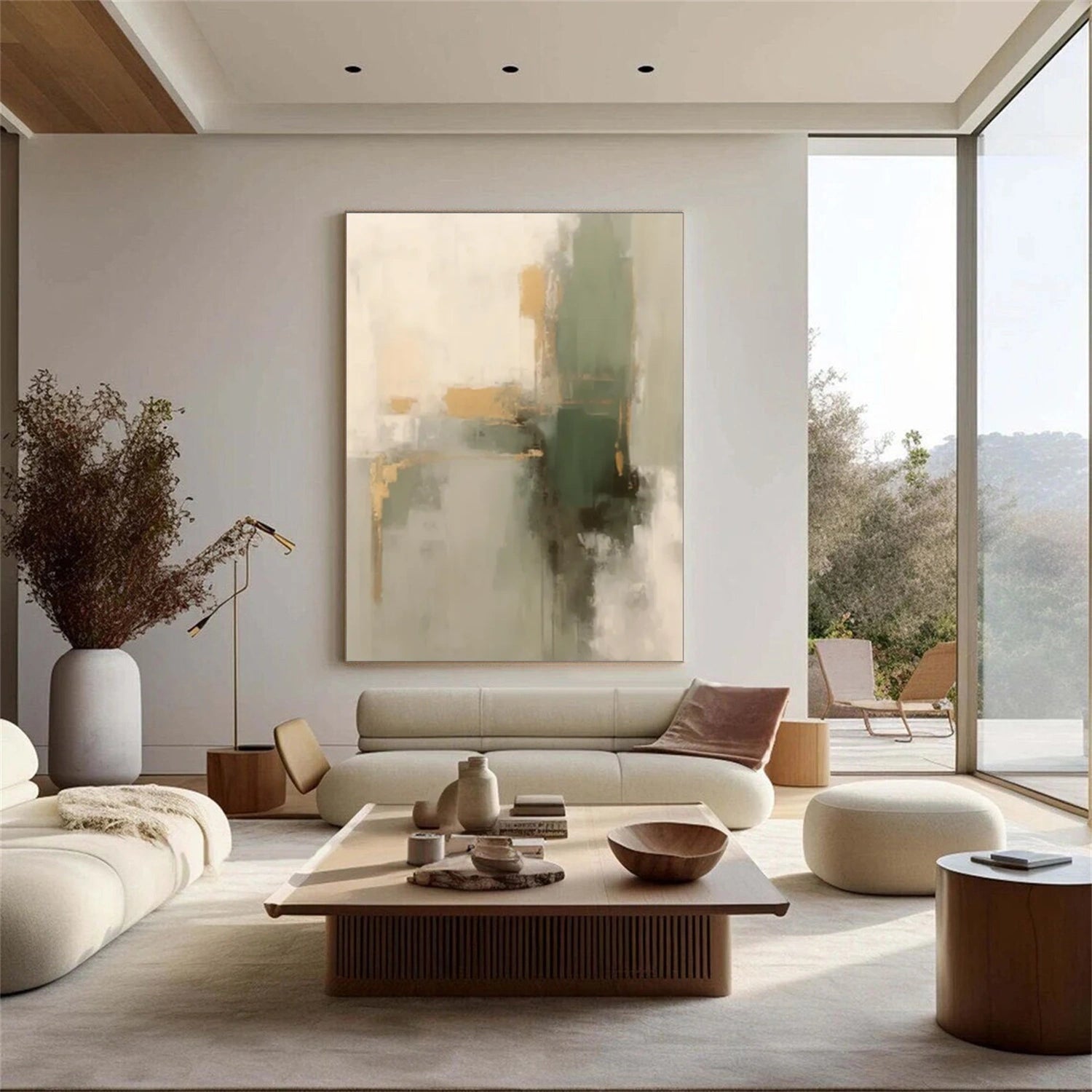 Abstract Tranquility Art Painting #WS269 - Modern Wall Decor for Living Room, Bedroom & Office - Handmade Canvas Artwork for Home & Office Decor
