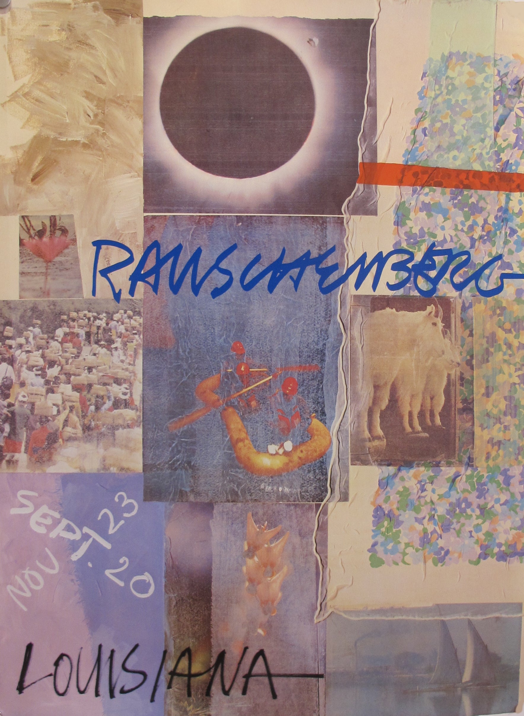 1981 Original Robert Rauschenberg Louisiana Exhibition Poster - Vintage Art Collectible for Home Decor & Gallery Display