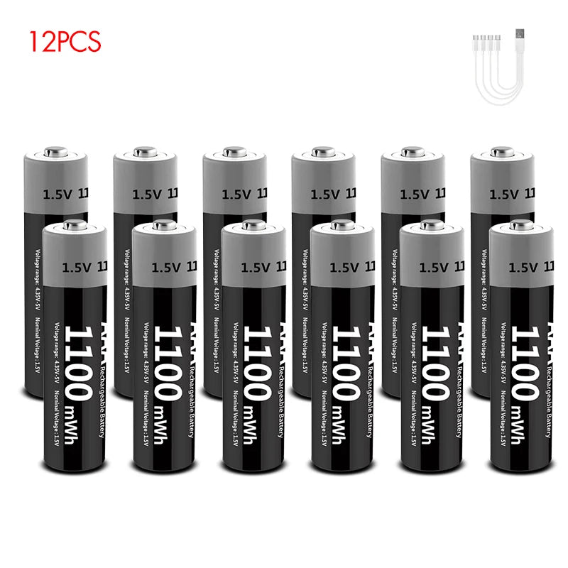 USB AAA 1100mWh 12PC
