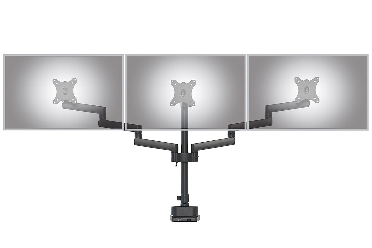 Uplifting Actiflex II Triple Monitor Arm Stand - Adjustable Ergonomic Desk Mount for 3 Screens - Perfect for Home Office, Gaming Setup & Workspace Efficiency
