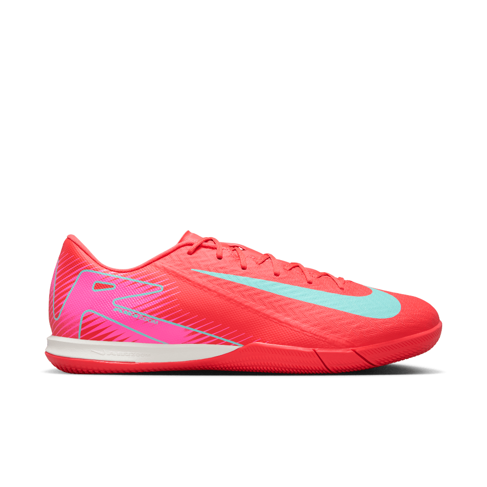 Nike Mercurial Vapor 16 Academy IC Indoor Soccer Shoes for Men - Ember Glow/Aurora Green - Lightweight Football Cleats for Indoor Courts & Training Sessions
