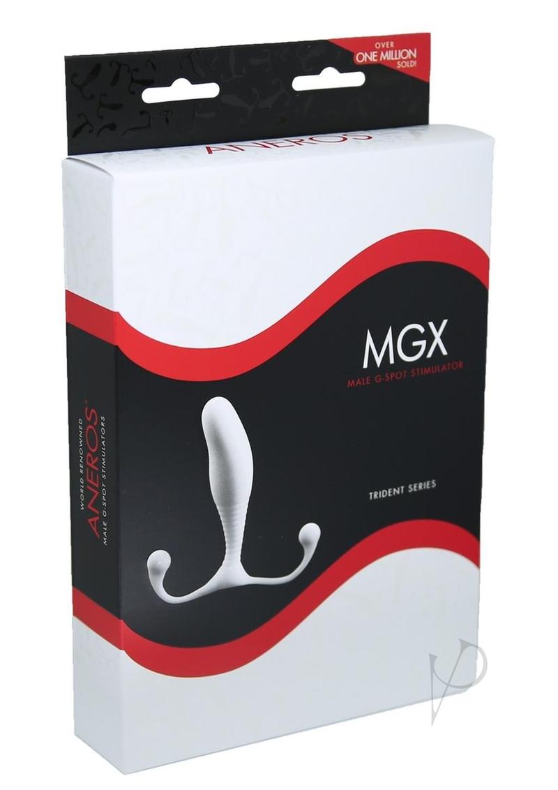 Aneros MGX Trident Series Prostate Massager for Men - White | G-Spot & P-Spot Stimulator for Enhanced Pleasure & Sexual Wellness | Perfect for Solo Play & Couples Intimacy