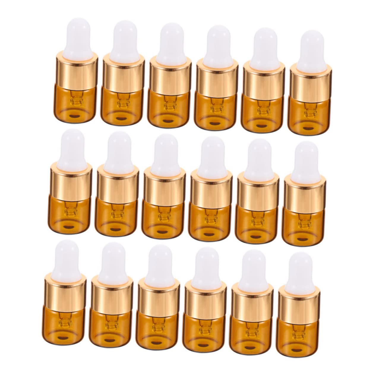 Lurrose 25-Piece Small Essential Oil Bottles Set - 5ml Glass Dropper Bottles with Eye Droppers for DIY Essential Oils, Makeup, Perfumes & Travel - Clear Empty Containers for Mini Terrariums, Liquid Storage & Crafting