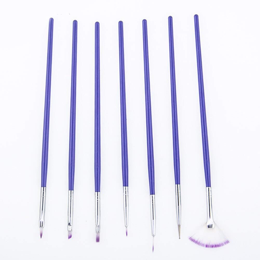 7Pcs Nail Art Brush Set for Gel UV Manicure & Gradient Painting - Perfect for Salon & Home Nail Care