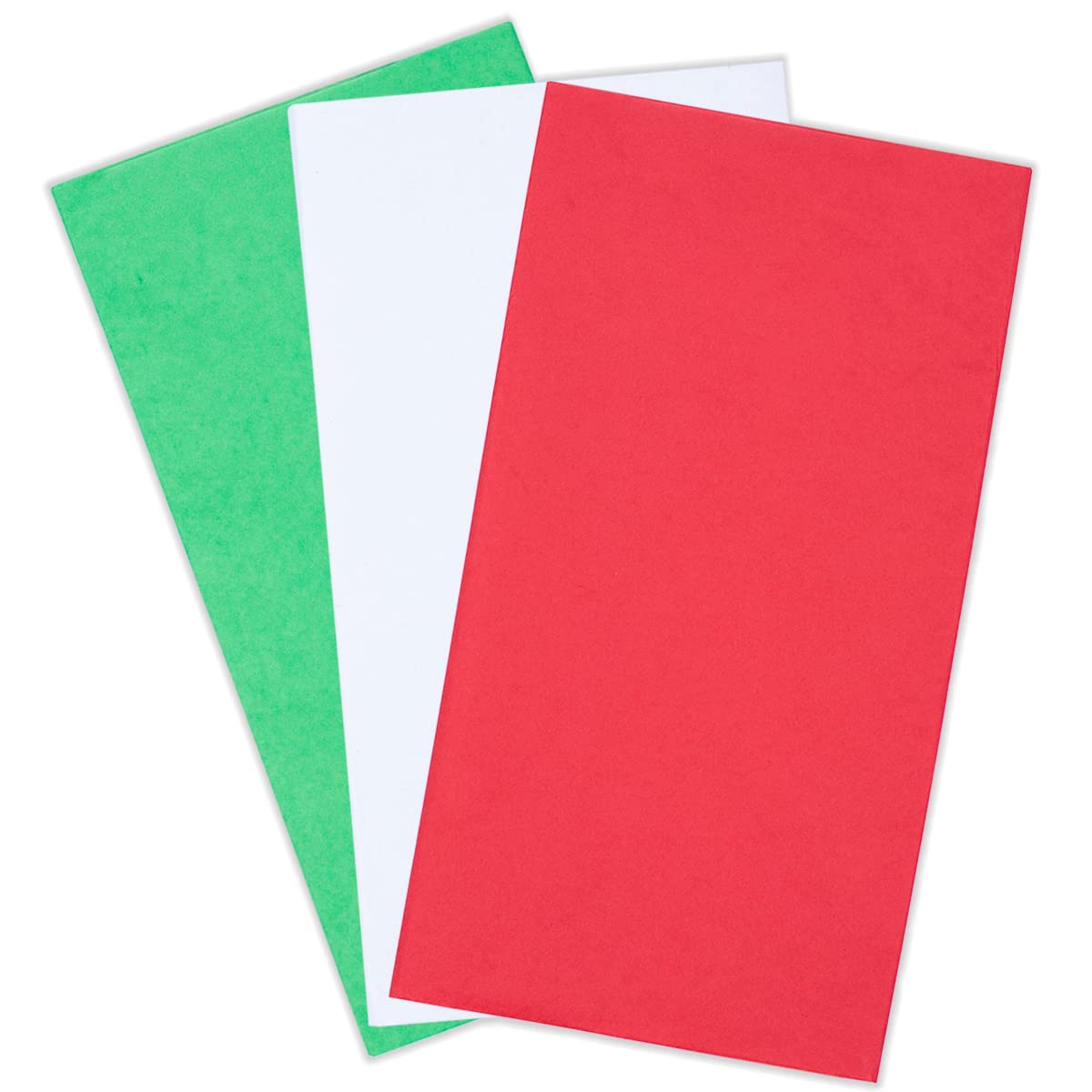 Premium White Red Green Tissue Paper - 90 Sheets for Gift Wrapping, Christmas Packaging, Arts & Crafts | Perfect for Gift Bags, Party Decorations, DIY Projects and Holiday Present Wrapping