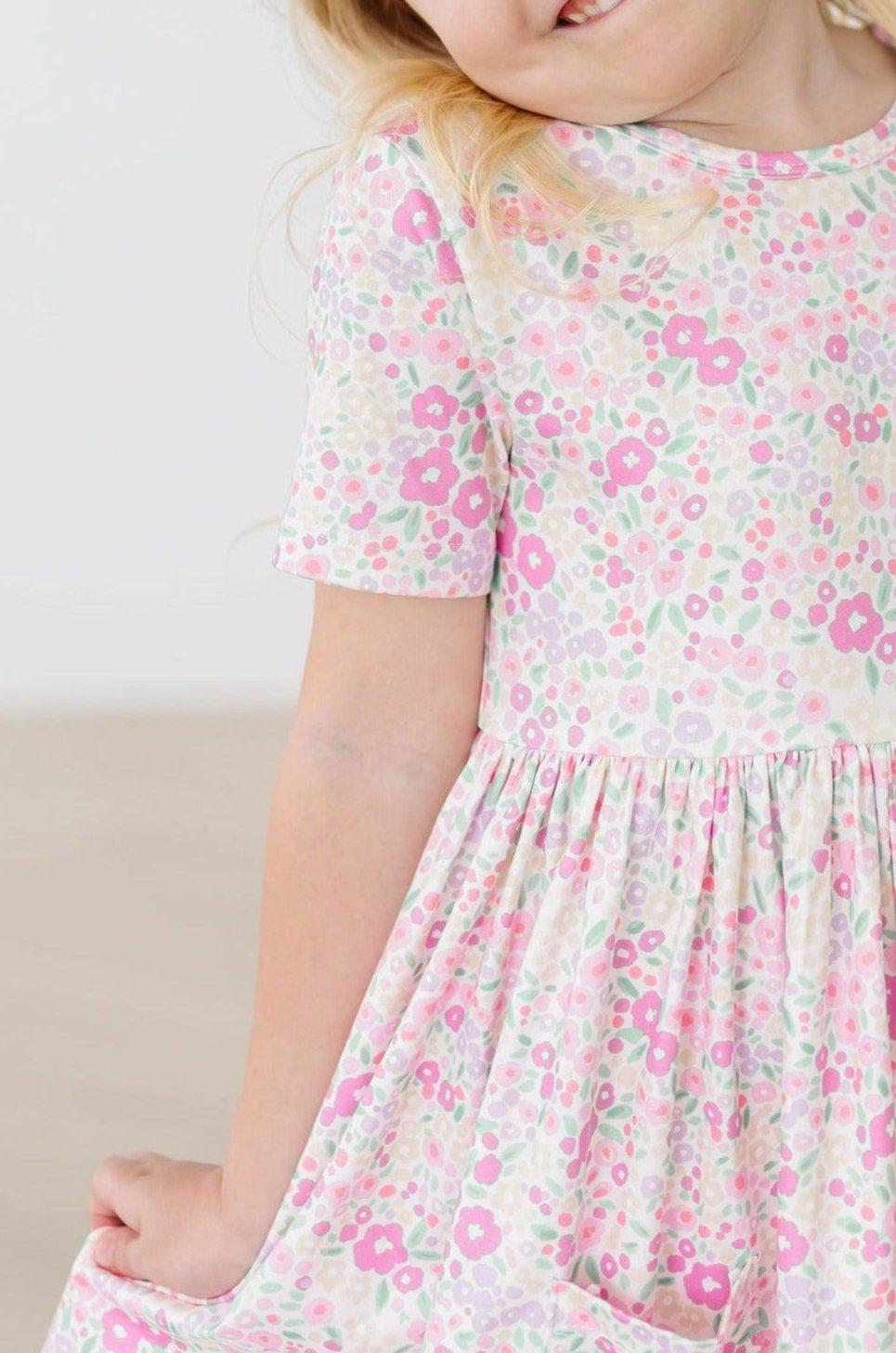 Blooming Beauty Women's Summer Short Sleeve Pocket Twirl Dress - Perfect for Beach Vacations, Garden Parties & Casual Outings