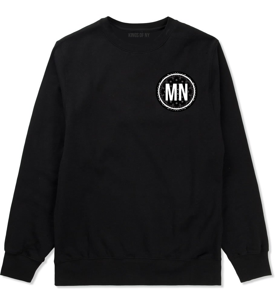 Kings Of NY MN Minnesota Bandana Print Men's Crewneck Sweatshirt | Trendy Graphic Pullover for Casual Wear, Street Style & Fan Apparel