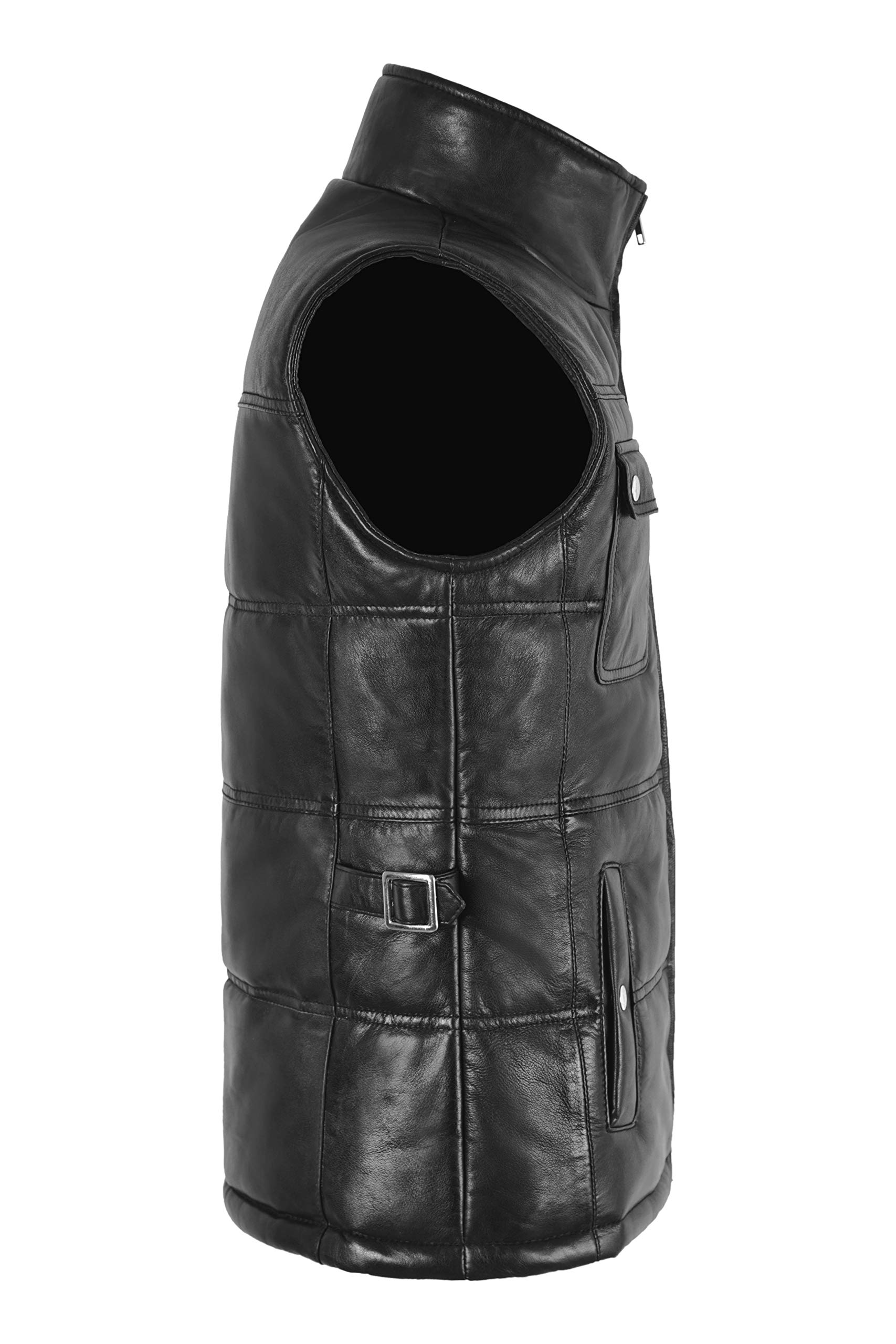 Missy Ladies Gilet - Real Leather Quilted Vest, Sleeveless Jacket & Padded Waistcoat for Women | Fashion Outerwear for Fall & Winter | Perfect for Office, Casual Wear & Outdoor Activities