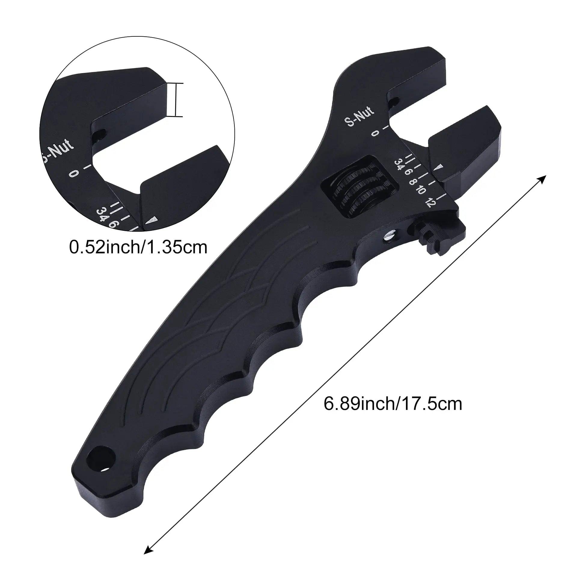 EVIL ENERGY AN 3 12 Wrench Spanner - Lightweight Adjustable Black Fitting Tool for Automotive, Plumbing & DIY Projects