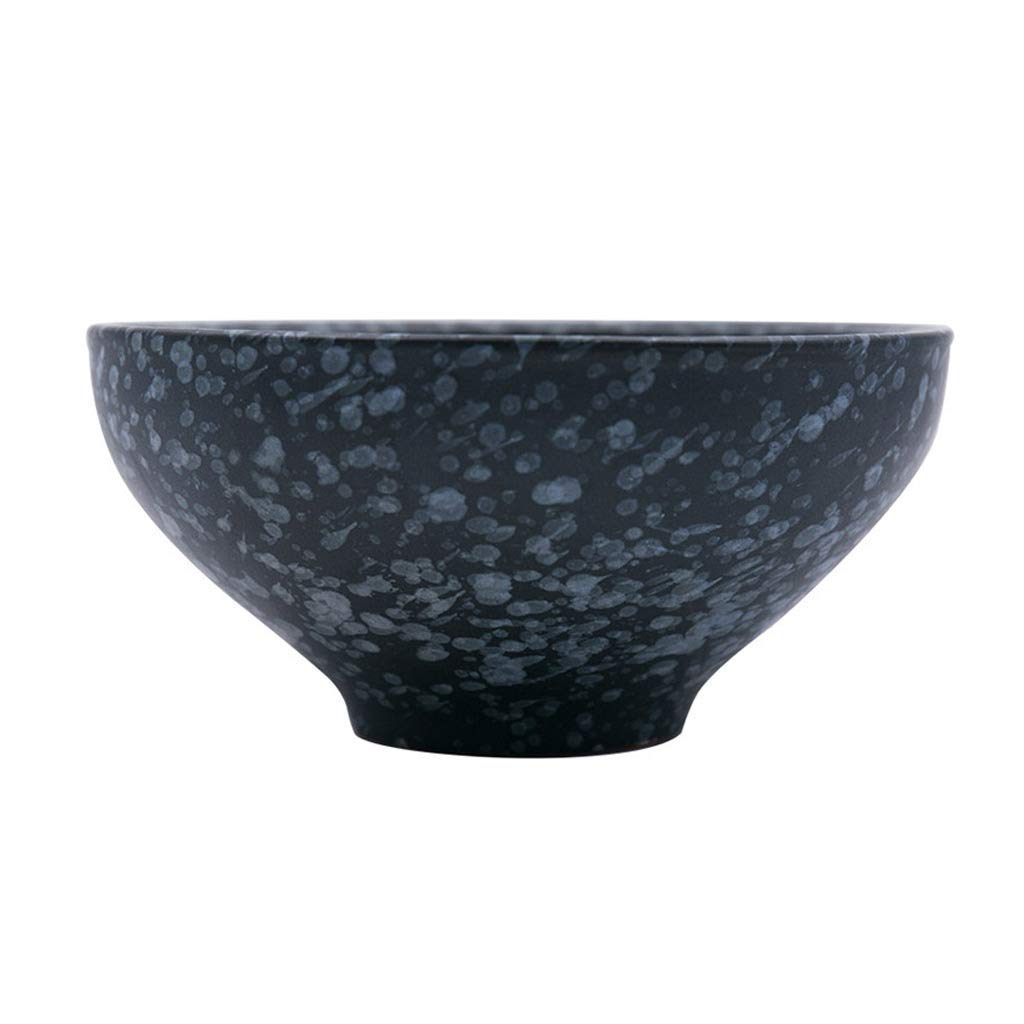 Premium Ceramic Ramen Bowl - Large Capacity 17x8cm Retro Style with Sesame Glaze, Perfect for Noodles, Soup, Salad & Fruit - Ideal for Home Dining & Restaurant Use