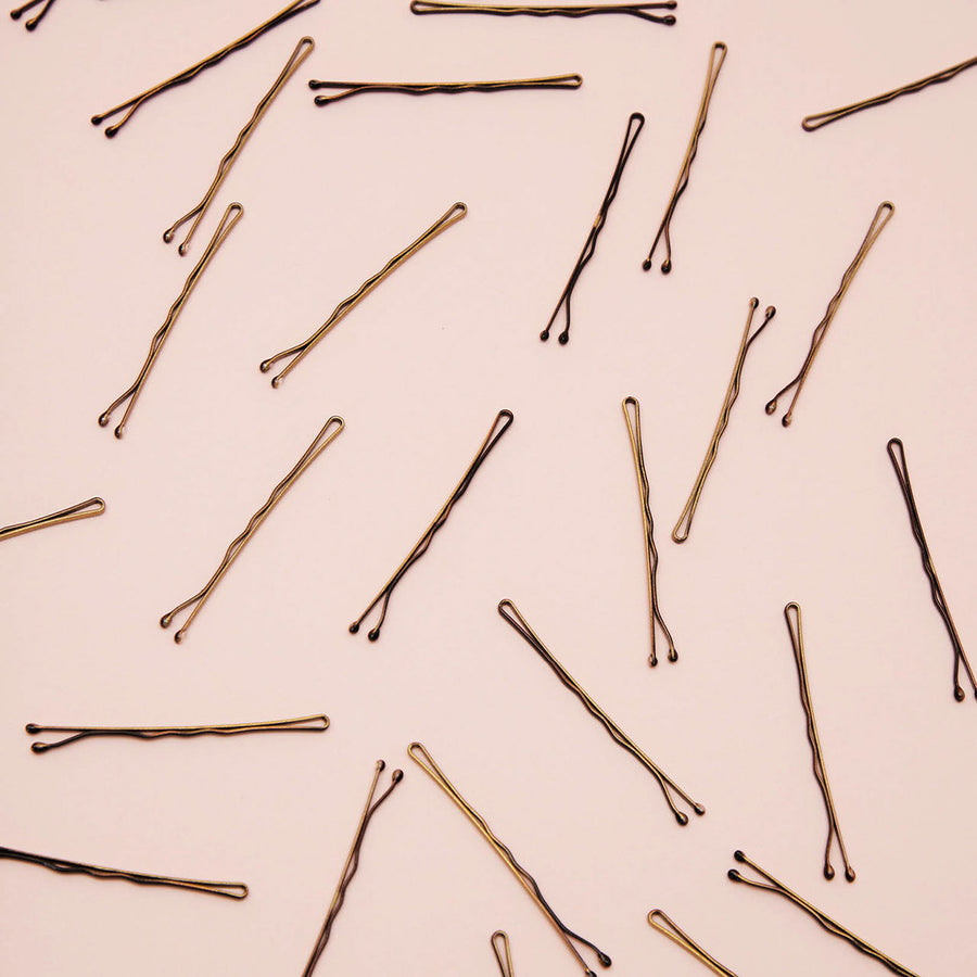 KITSCH 45-Piece Blonde Bobby Pins for Hair Styling - Essential Hair Accessories for Updos, Braids & Everyday Hairstyles