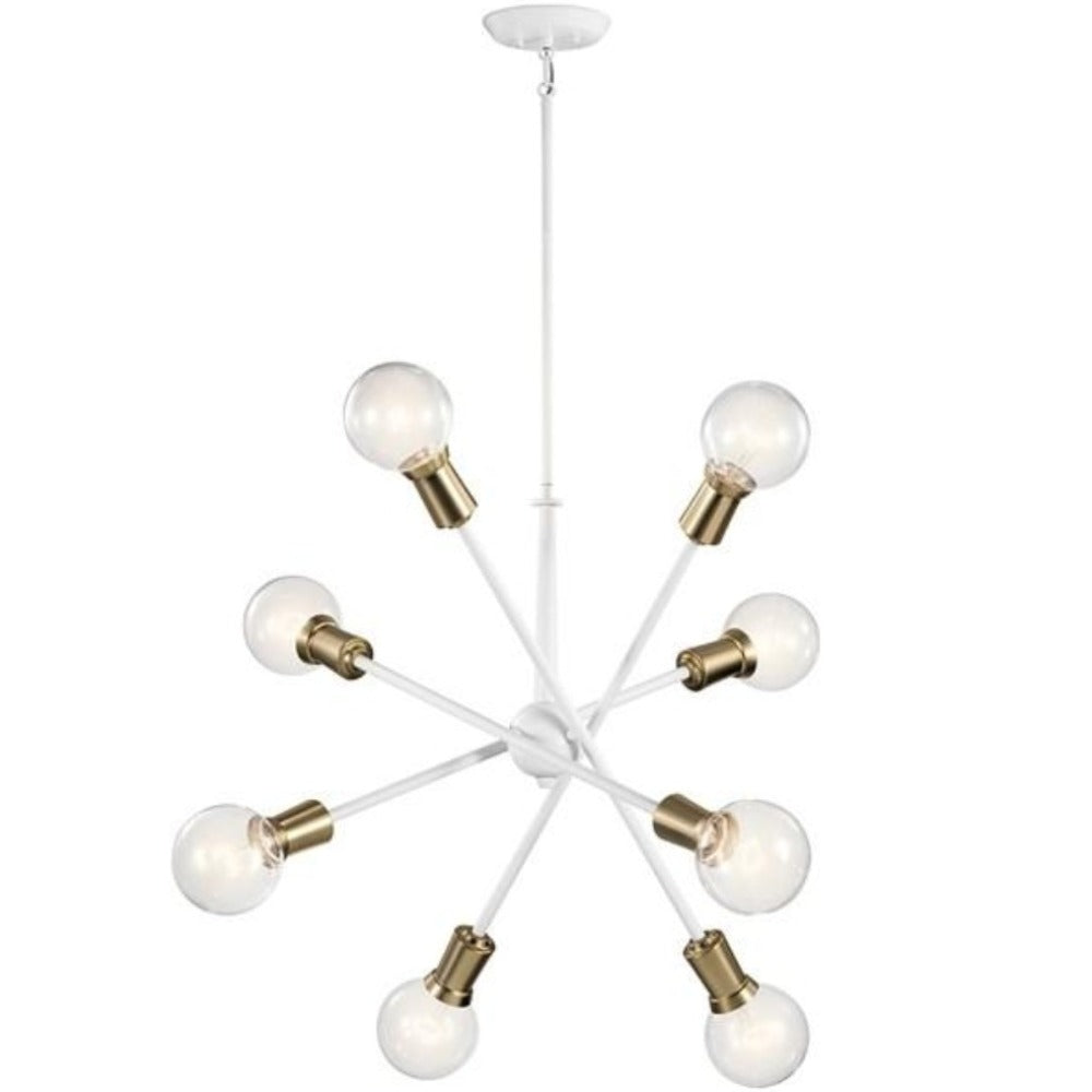 Callaway Sputnik Modern Crystal Chandelier - 6-Light Mid Century Ceiling Fixture for Dining Room, Living Room & Bedroom Lighting Decor