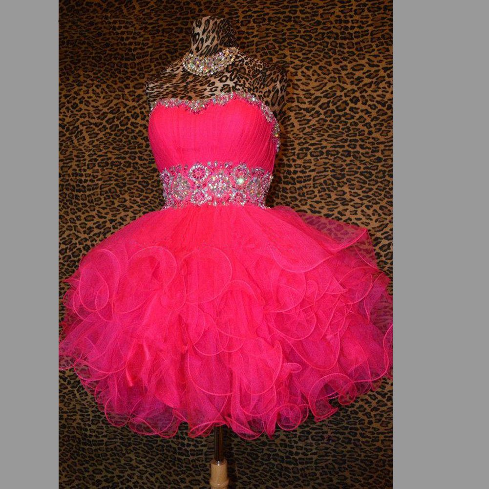 Kivary Beaded Sweetheart Prom Dress with Sequins for Homecoming & Parties