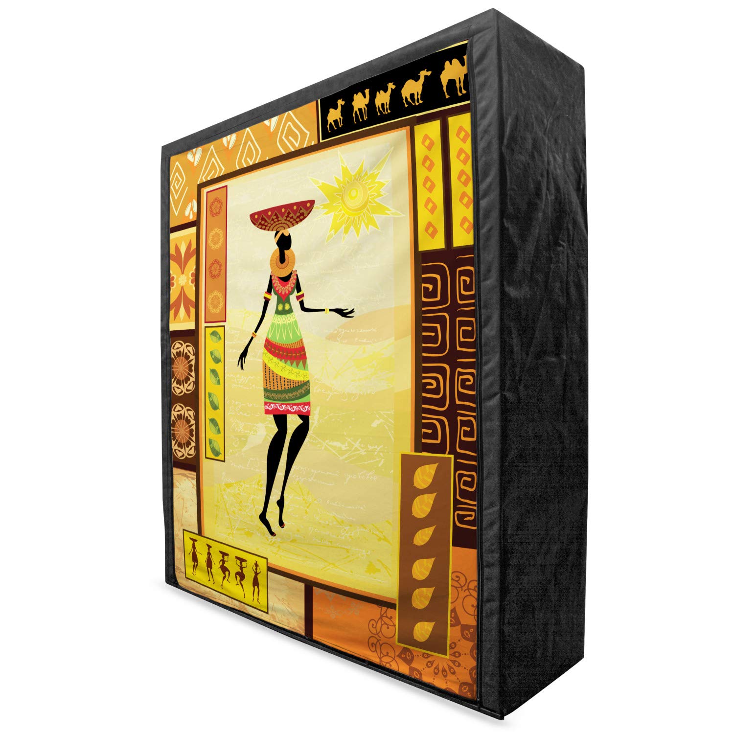 Ambesonne African Print Portable Fabric Wardrobe - 59