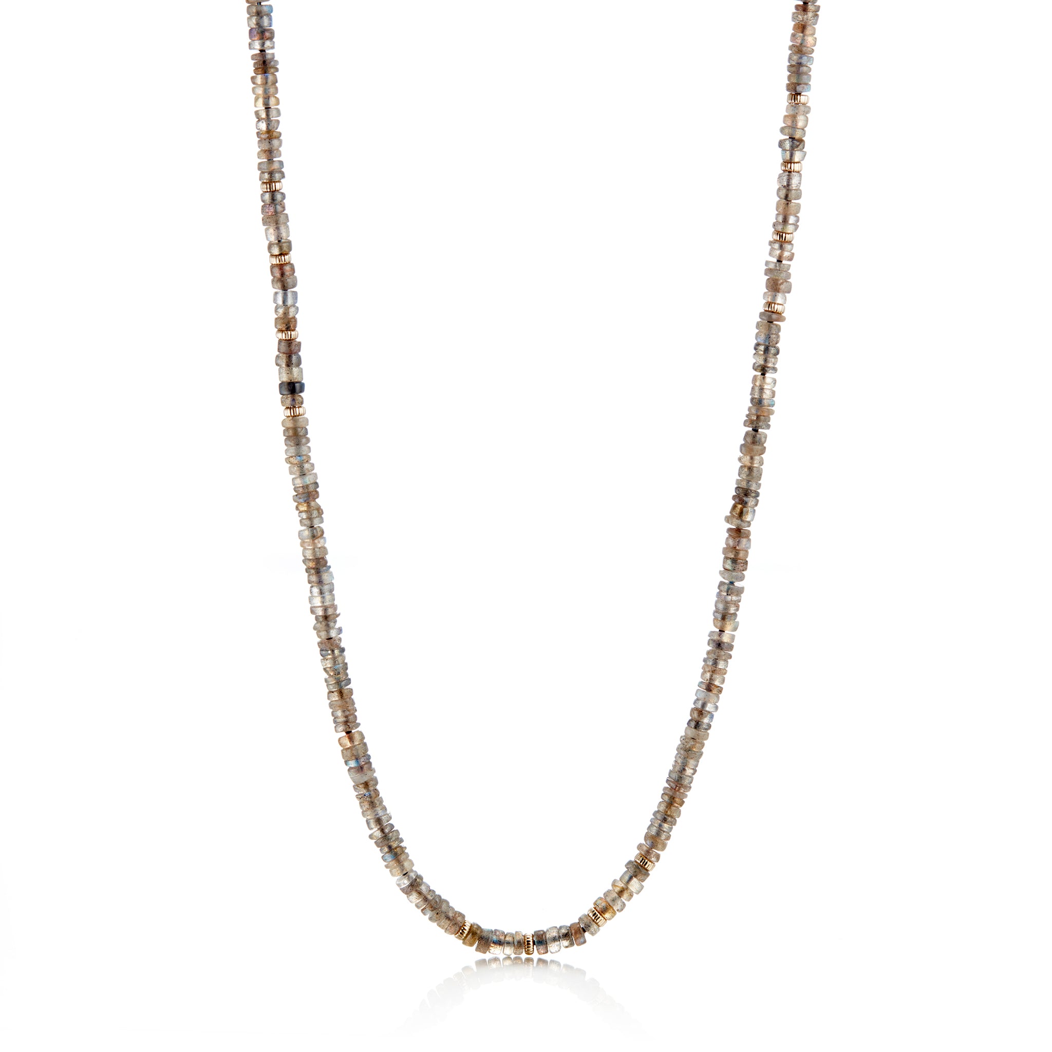 Labradorite & Gold Rope Necklace for Women - Elegant Gemstone Jewelry for Everyday Wear, Gift Ideas & Special Occasions