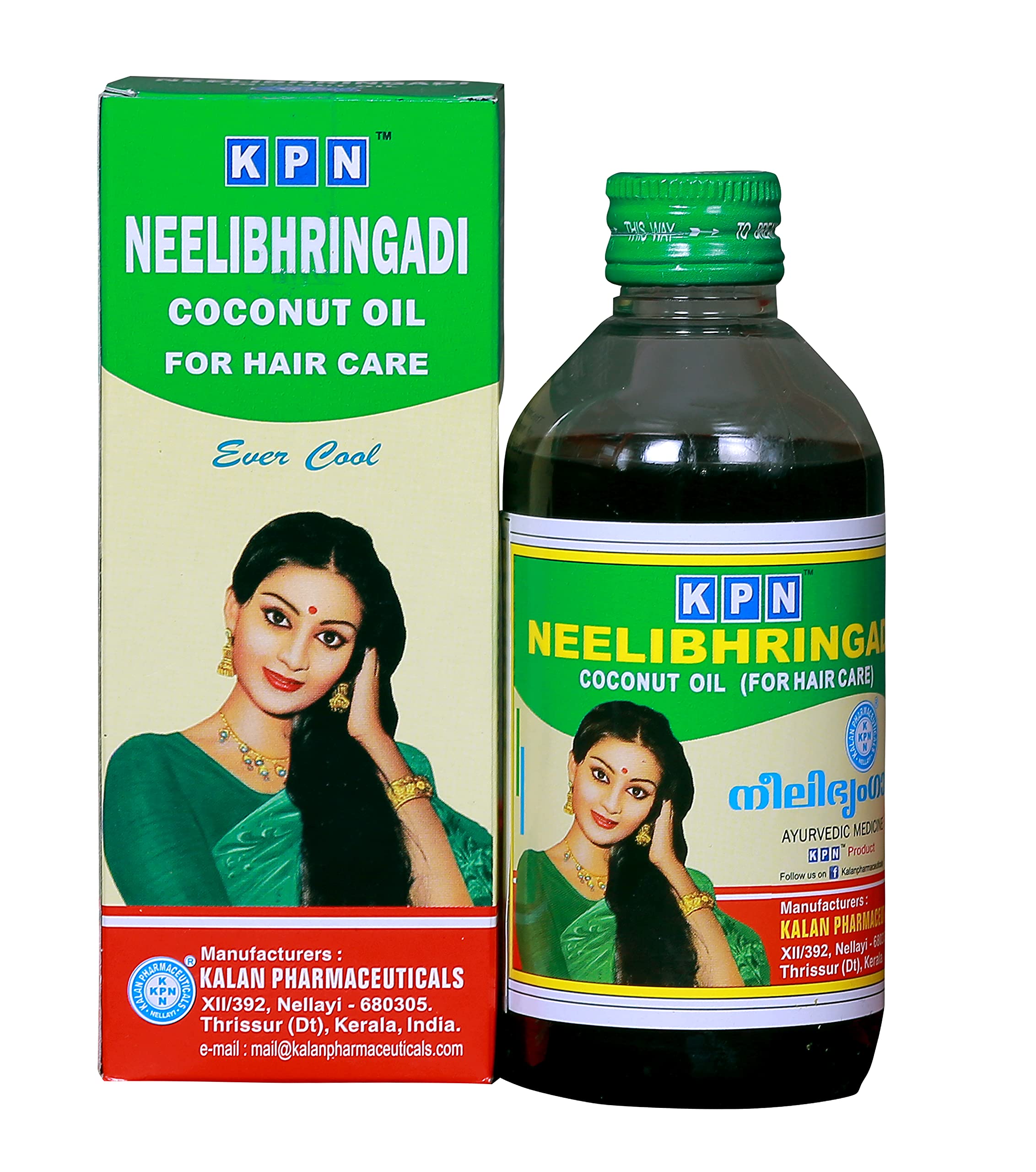 **Neelibhringadi Coconut Oil for Hair Growth & Scalp Care - 100ml (Pack of 2) - Natural Ayurvedic Hair Oil for Dry Hair, Dandruff & Split Ends - Perfect for Daily Hair Massage & Night Treatment**