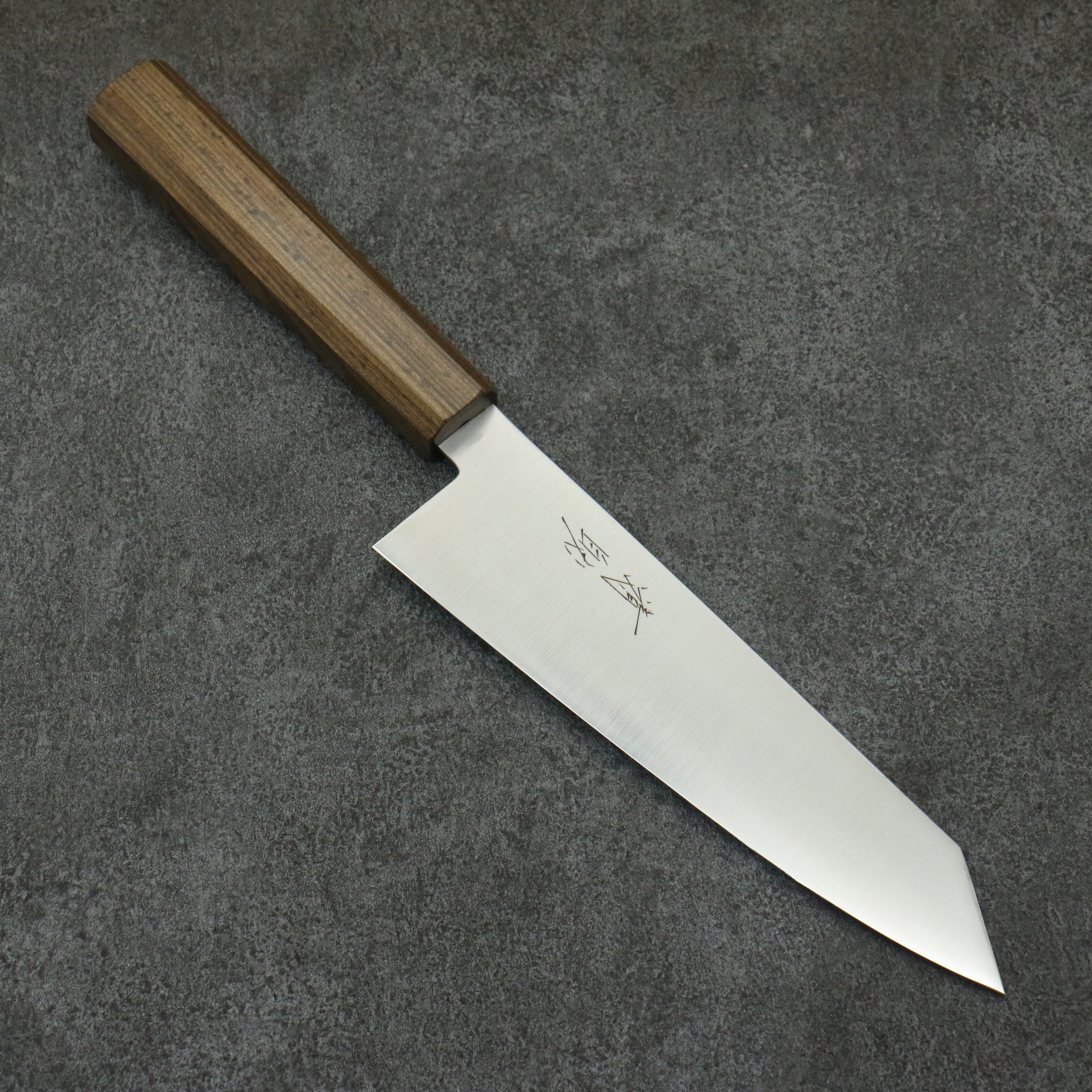 Premium Seisuke 180mm Kiritsuke Santoku Knife - Stainless Steel Blade with Sandalwood Handle (Grey) - Perfect for Sushi, Vegetables & Meat Cutting - Professional Japanese Kitchen Knife for Chefs & Home Cooks