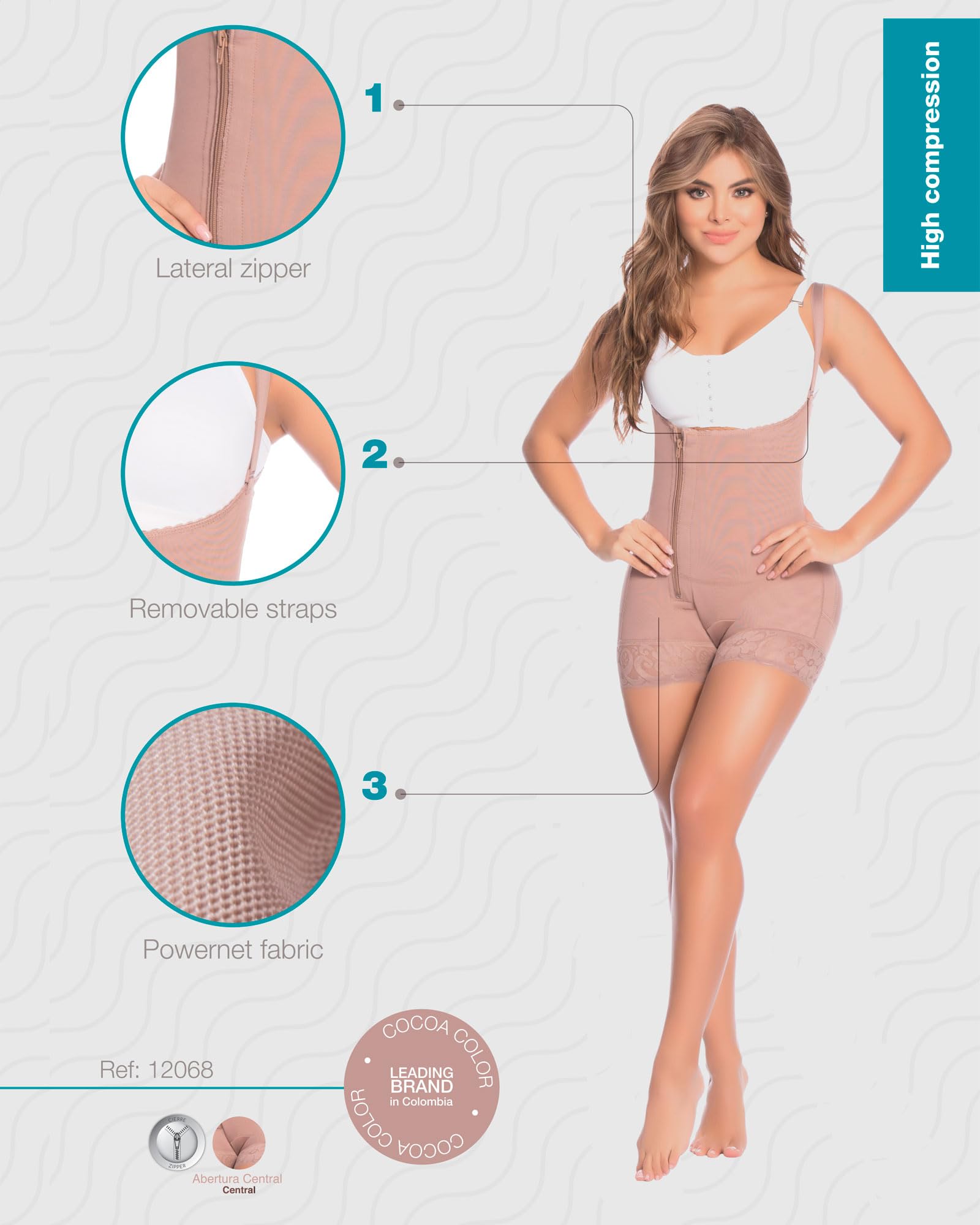 DELIE 068 High Compression Strapless Shapewear for Women - Tummy Control Body Shaper, Colombian Fajas Moldeadoras for Slimming & Waist Training | Perfect for Wedding, Evening Dresses & Everyday Wear