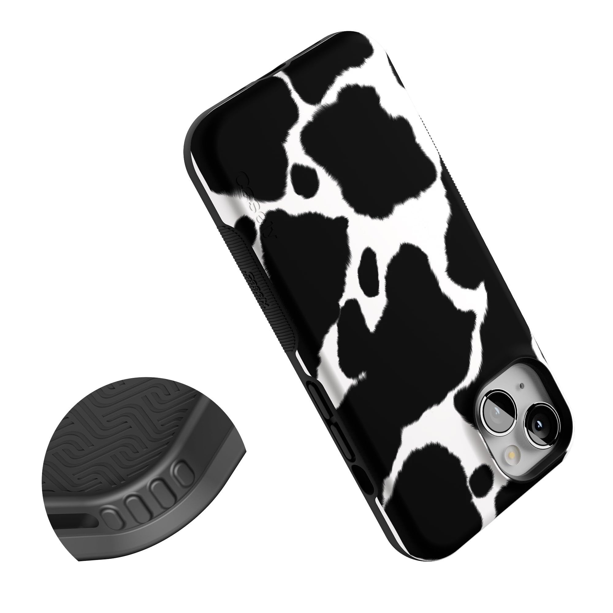 Casely iPhone 13 Case with MagSafe Compatibility - Trendy Cow Print Design for Women & Girls - Perfect for Everyday Use, Work & School Accessories