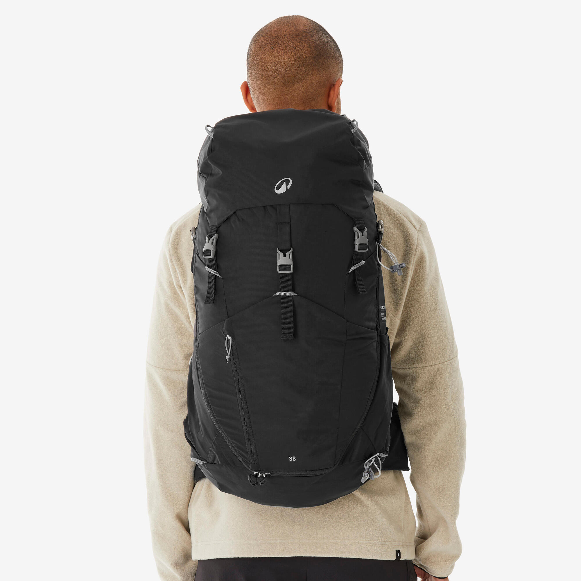 Quechua MH500 38L Lightweight Hiking Backpack for Men & Women - Water-Resistant Trekking Bag for Outdoor Adventures, Camping & Travel