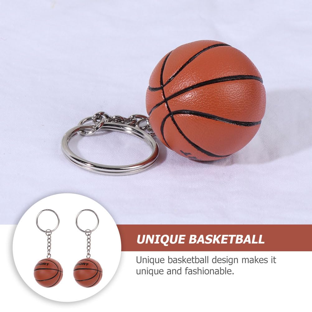 Kisangel 2 Pack Basketball Keychain - Sports Ball Keychain for Backpacks, Bags & Gifts - Perfect for Basketball Party Favors, Carnival Rewards & Sports Fan Gifts - Great for Game Day, School Events & Team Celebrations
