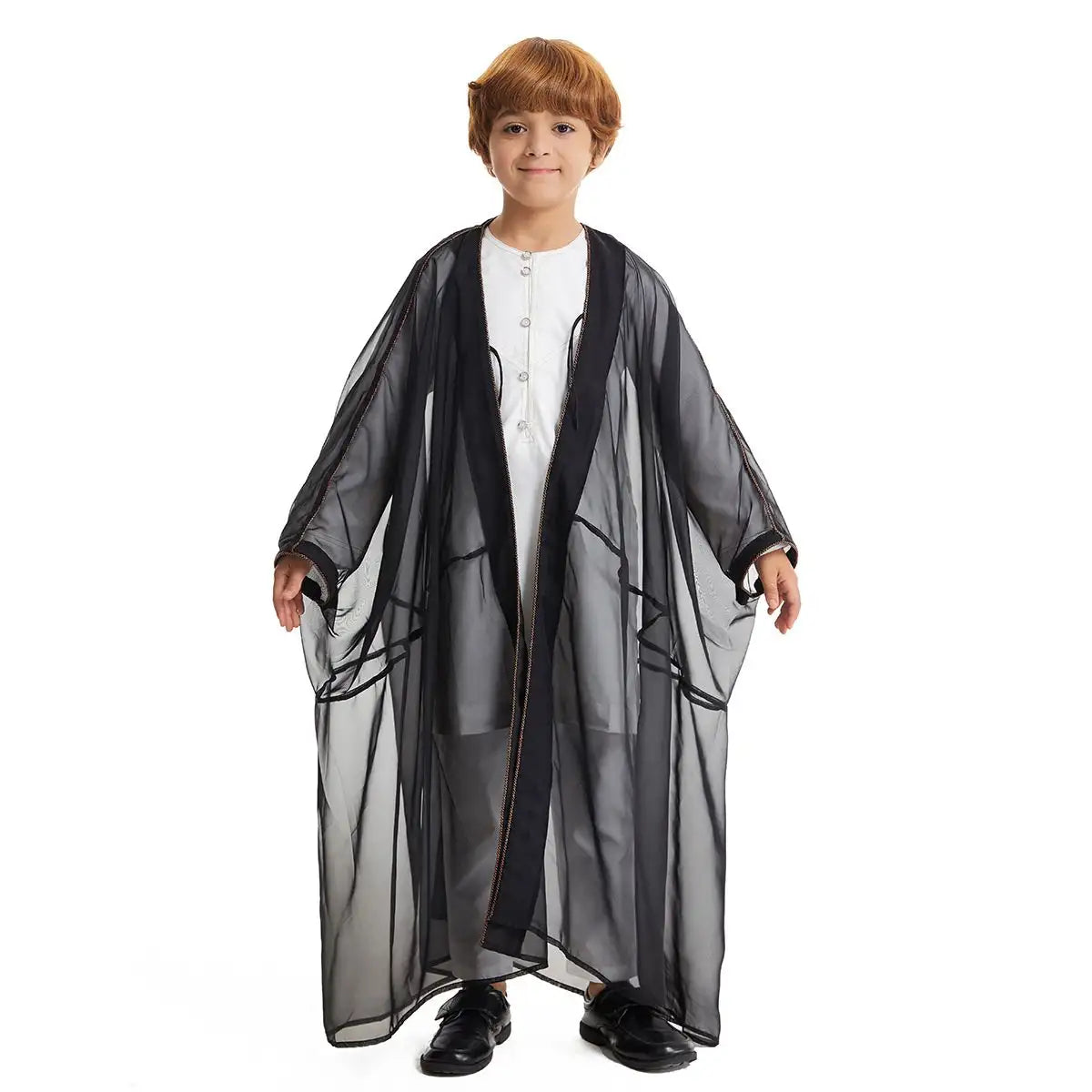 Authentic Middle Eastern Arab Boy Bisht - Traditional Embroidered Robe for Special Occasions | Perfect for Weddings, Eid Celebrations & Cultural Events