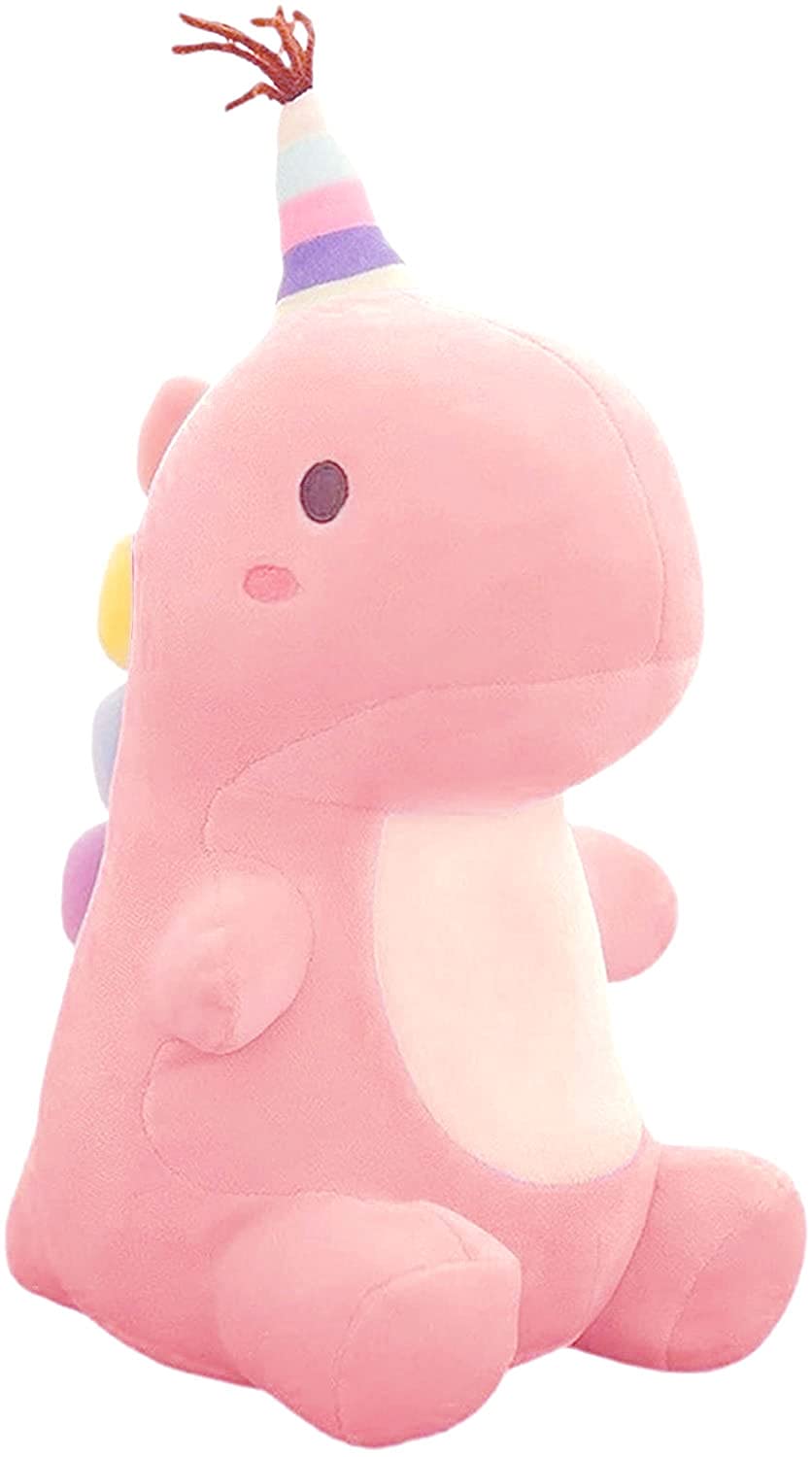 YUESUO Soft Plush Dinosaur Stuffed Animal Toy - 19.7 Inch Pink Dino Plushie, Cute Cotton Cuddly Toy for Kids Birthday Gifts | Perfect for Nursery Decor, Toddler Playtime & Comfort Companion