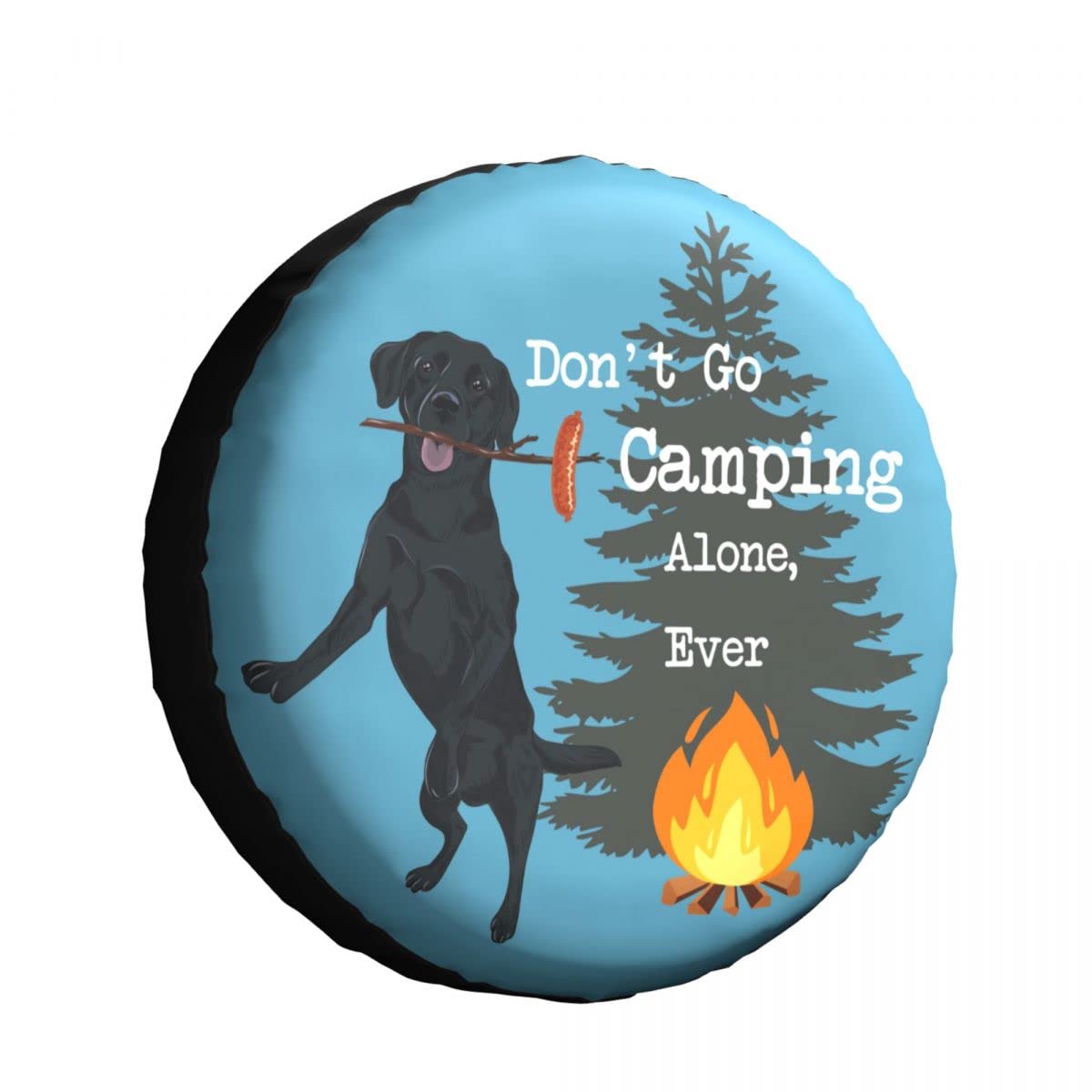 Funny 'Never Alone' Spare Tire Cover - Universal Weatherproof Wheel Protector for RV, SUV, Truck & Travel Trailer (Fits 15