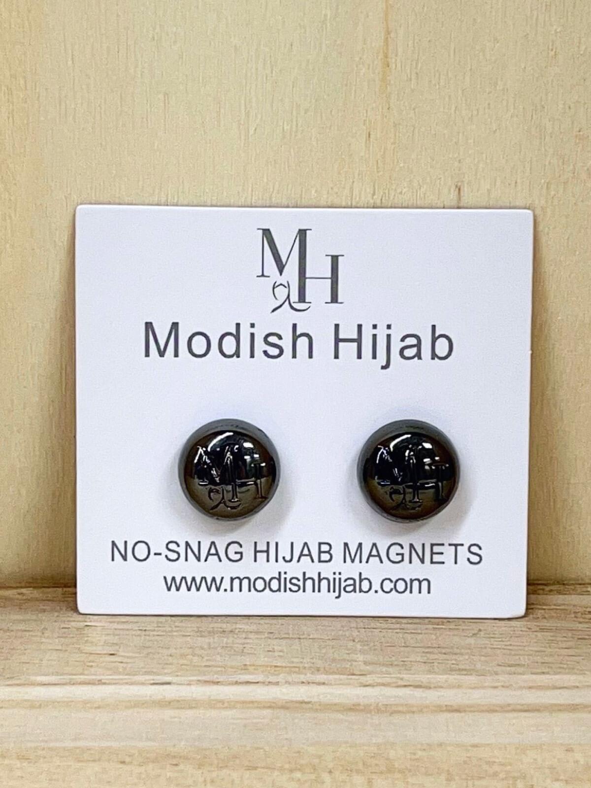 Premium Gunmetal Hijab Magnet Pins for Women - Secure & Stylish Headscarf Accessories for Daily Wear, Work & Special Occasions
