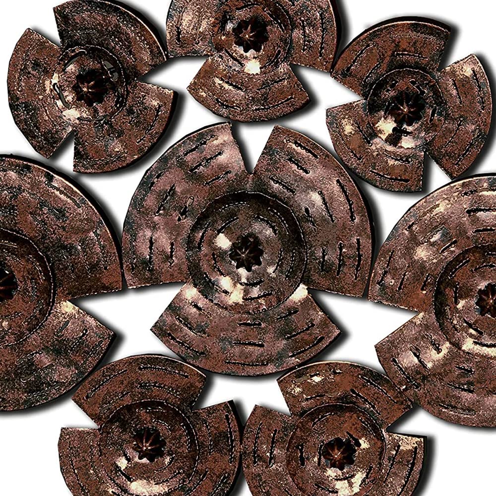DecorShore Contemporary Metal Wall Art Set - Framed Modern Home Decor in Bronze & Copper - Large Wall Decor for Living Room, Bedroom & Office