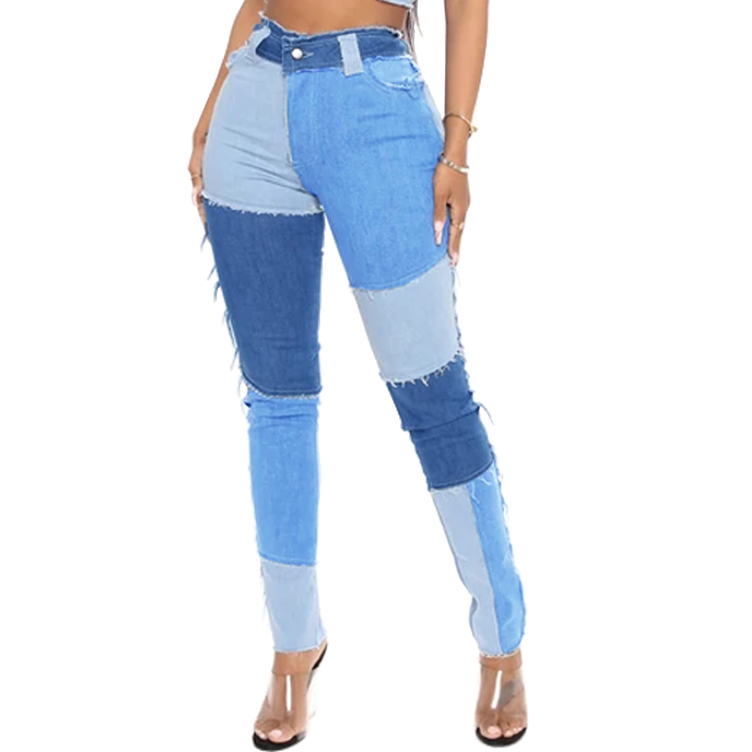 Tulucky Women's Boyfriend Jeans - Distressed Slim Fit Ripped Denim Pants with Stretch | Comfortable Skinny Jeans for Casual Wear & Everyday Outfits